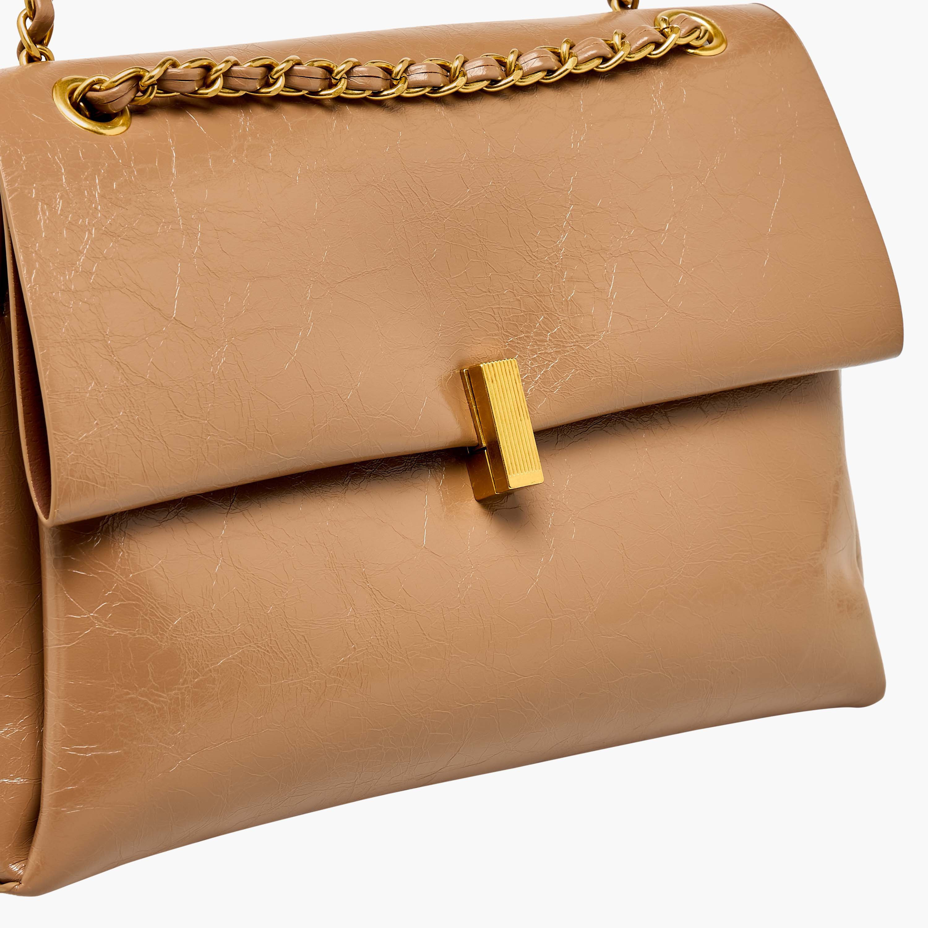 Textured Crossbody Bag Chain Strap-women-bagsandwallets-handbags-image-5