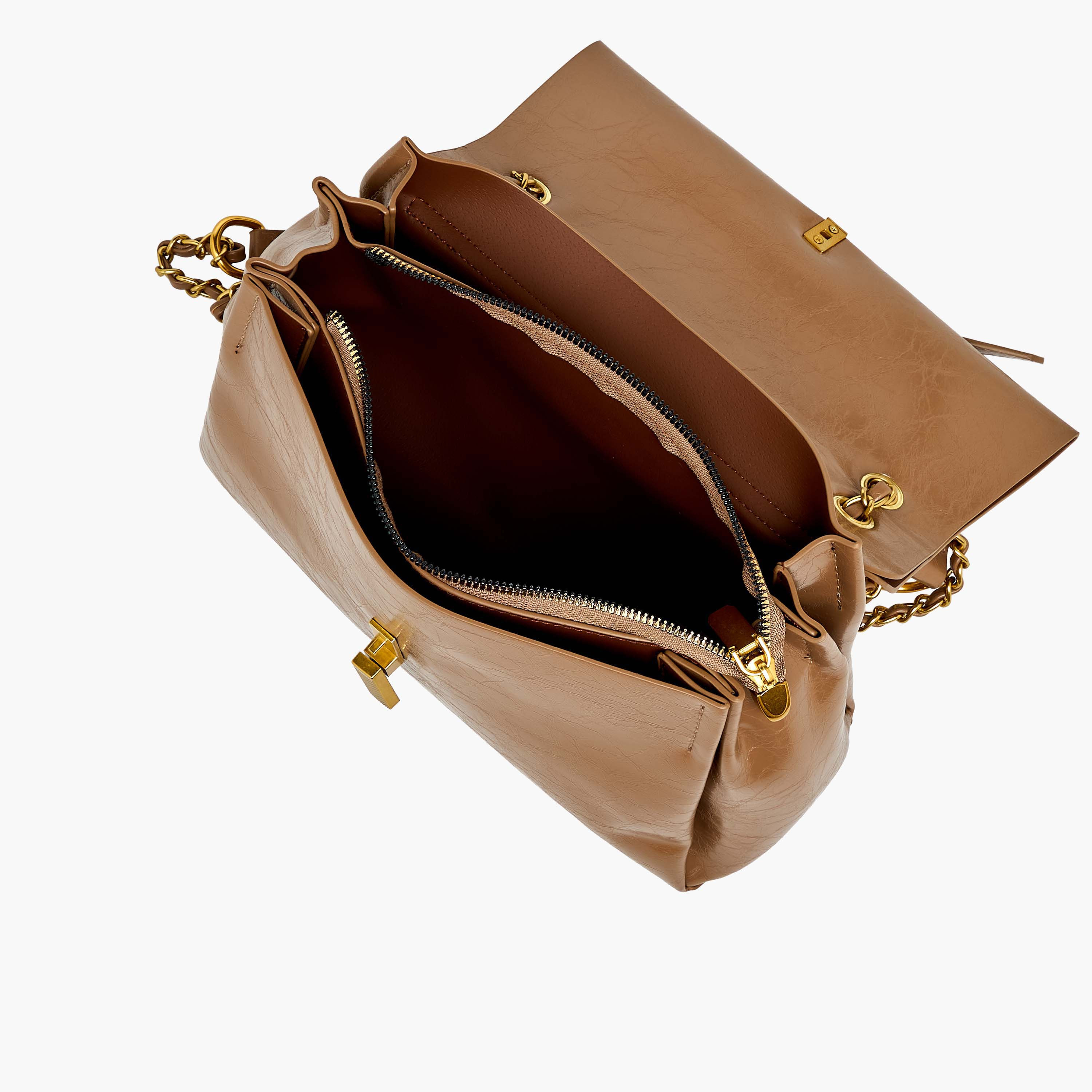 Textured Crossbody Bag Chain Strap-women-bagsandwallets-handbags-image-8