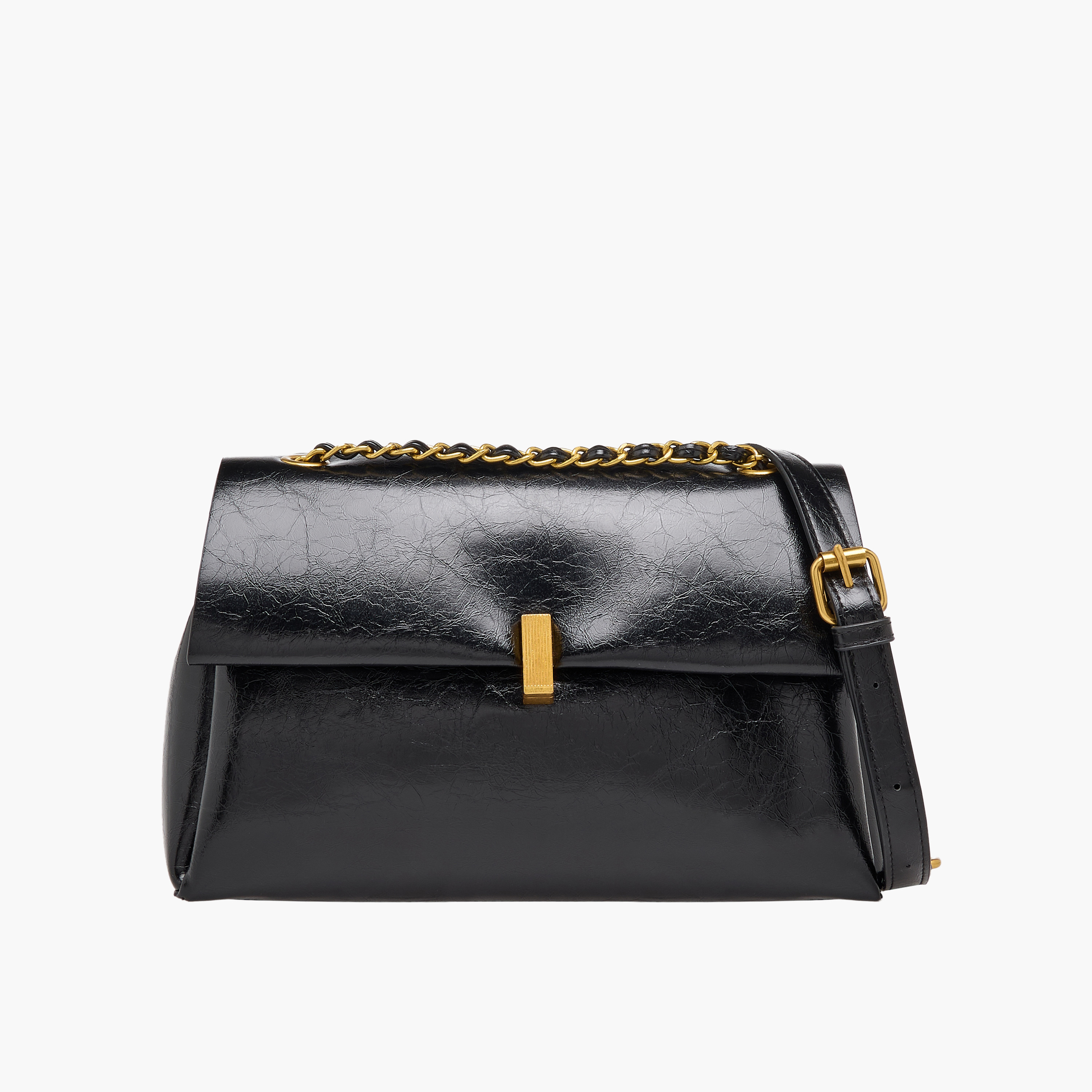 حقيبة كروس بارزة الملمس بحزام سلسلة-women-bagsandwallets-handbags-image-1