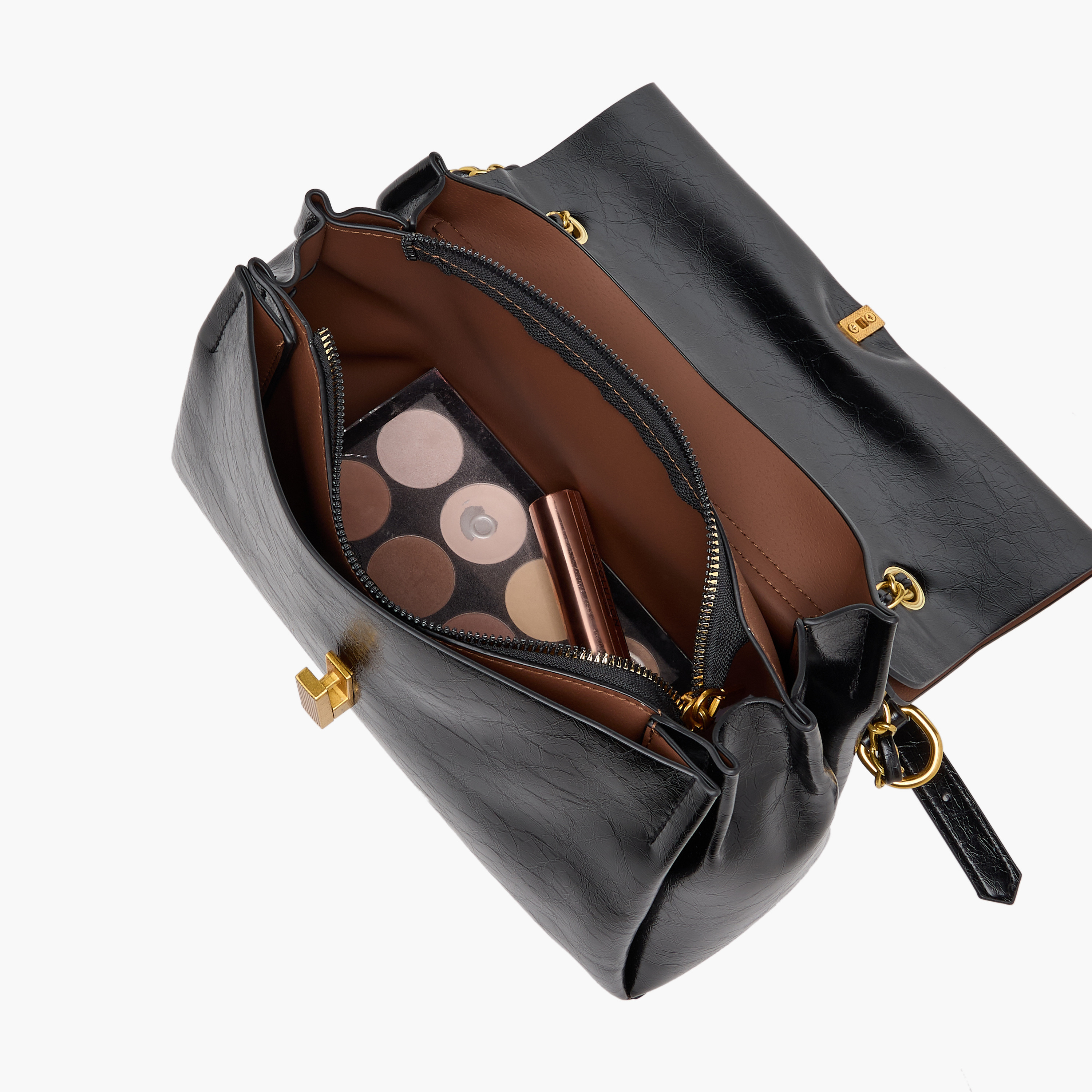 حقيبة كروس بارزة الملمس بحزام سلسلة-women-bagsandwallets-handbags-image-7