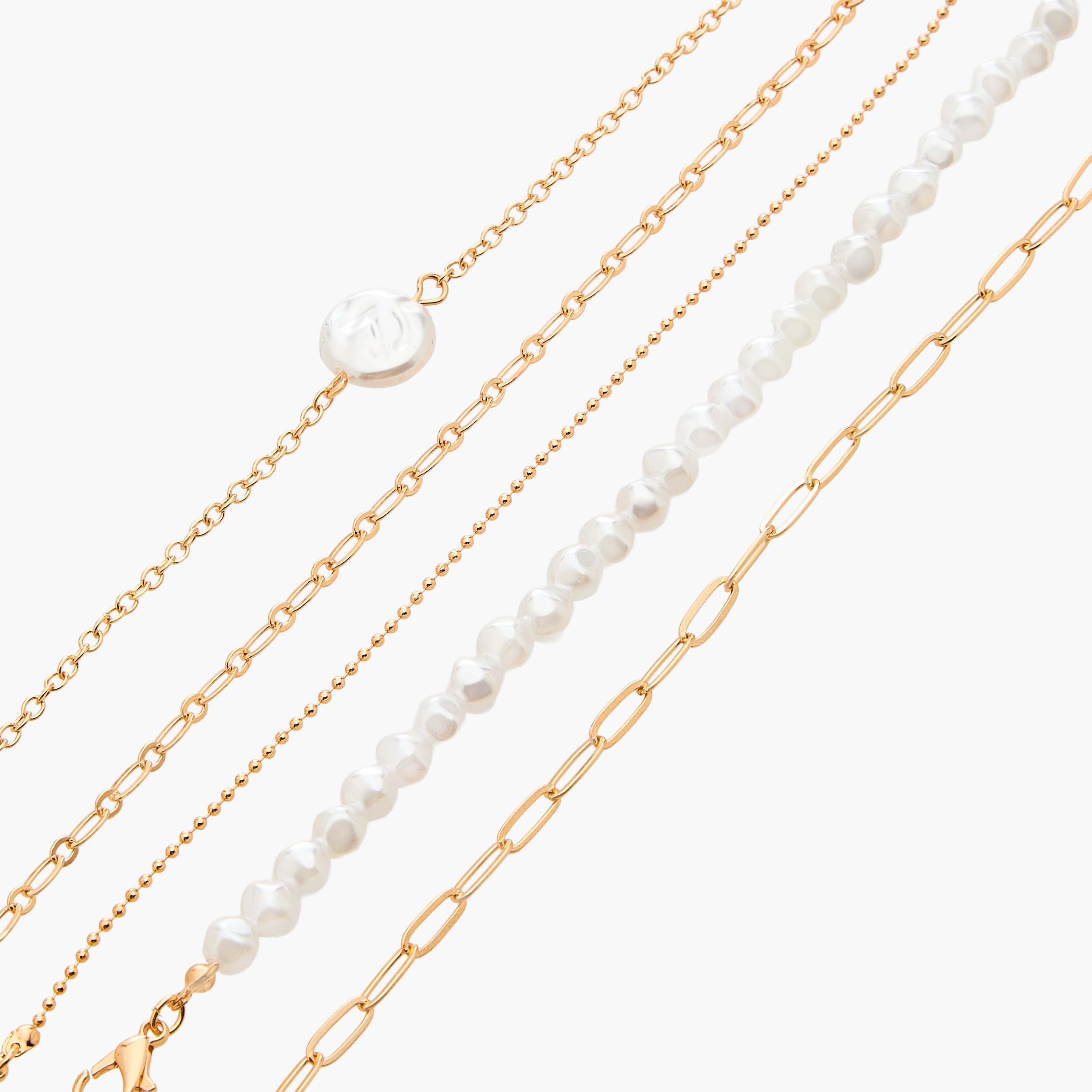 طقم أساور مرصعة بالخرز بلون ذهبي 5 قطع من جلو-women-watchesandjewellery-jewellery-banglesandbracelets-image-13