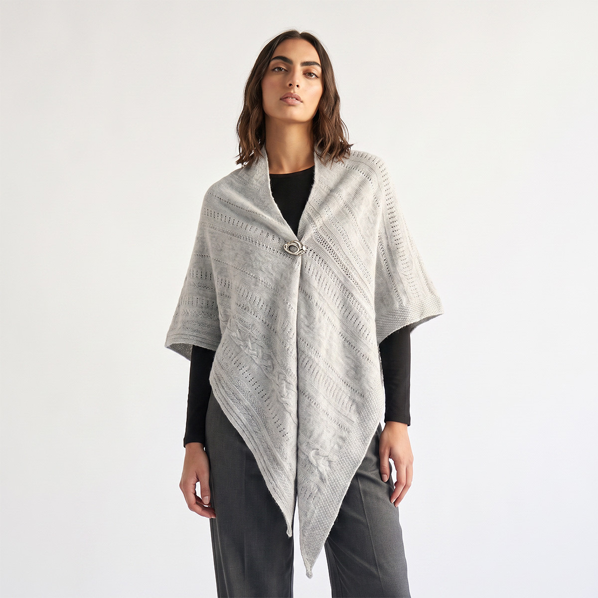 Asymmetric Metallic Brooch Cape-women-winterwear-cardigansandjumpers-cardigans-image-1