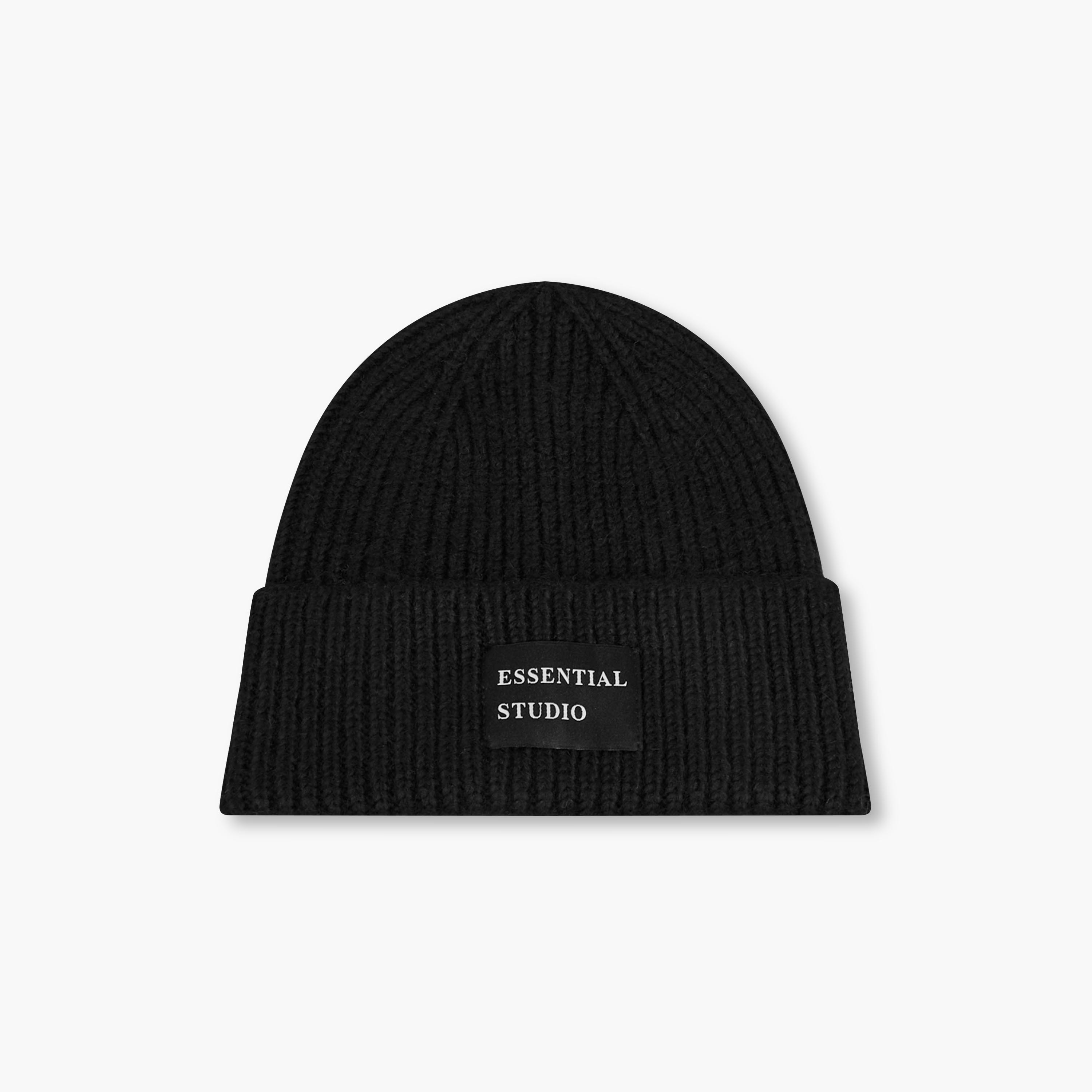 قبعة بيني مضلعة بتفاصيل رقعة-women-winterwear-capsandhats-image-1