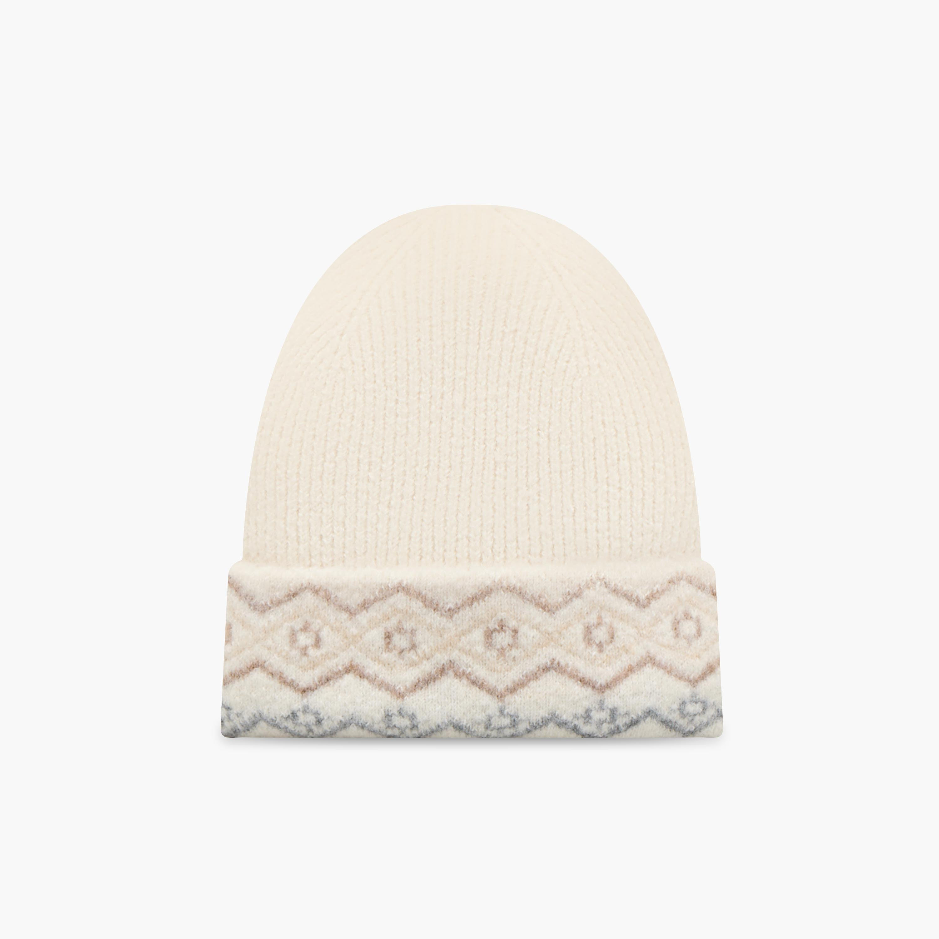 قبعة بيني بارزة الملمس فير آيل-women-winterwear-capsandhats-image-4