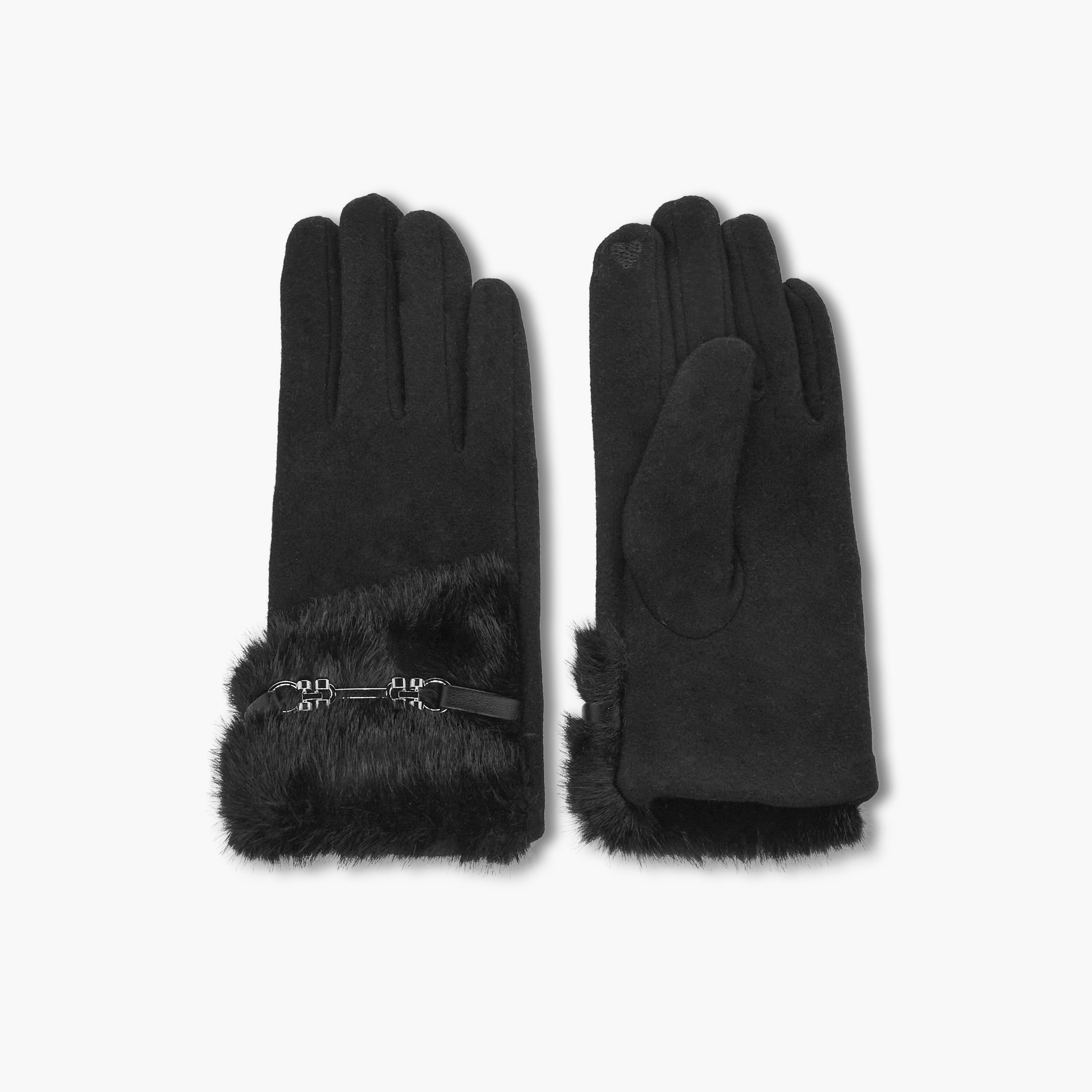 قفاز بحافة فرو-women-winterwear-gloves-image-1