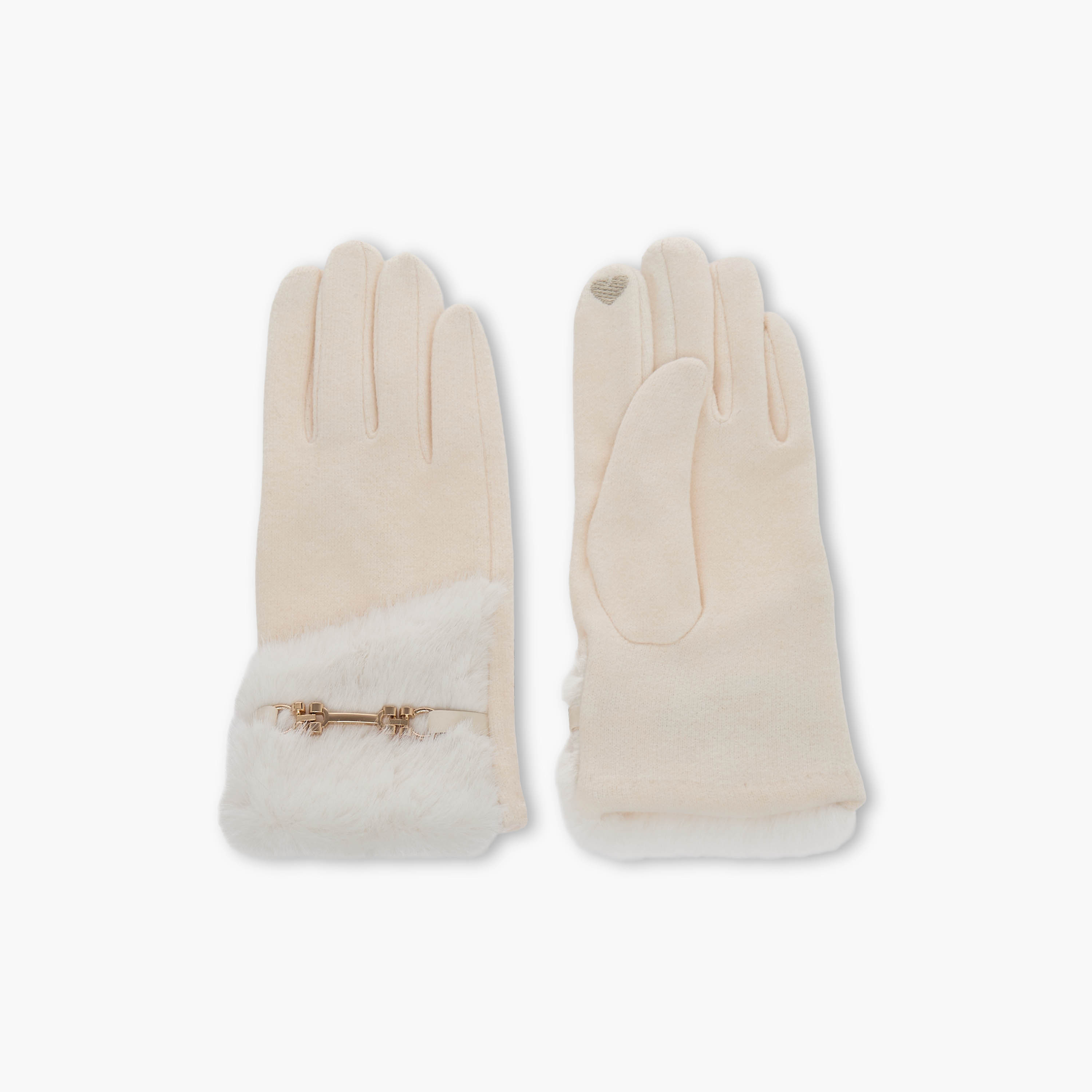 قفاز بحافة فرو-women-winterwear-gloves-image-1