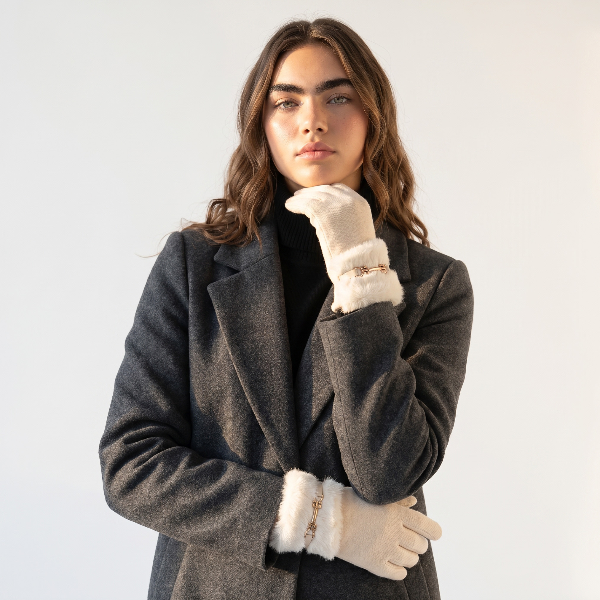 قفاز بحافة فرو-women-winterwear-gloves-image-2