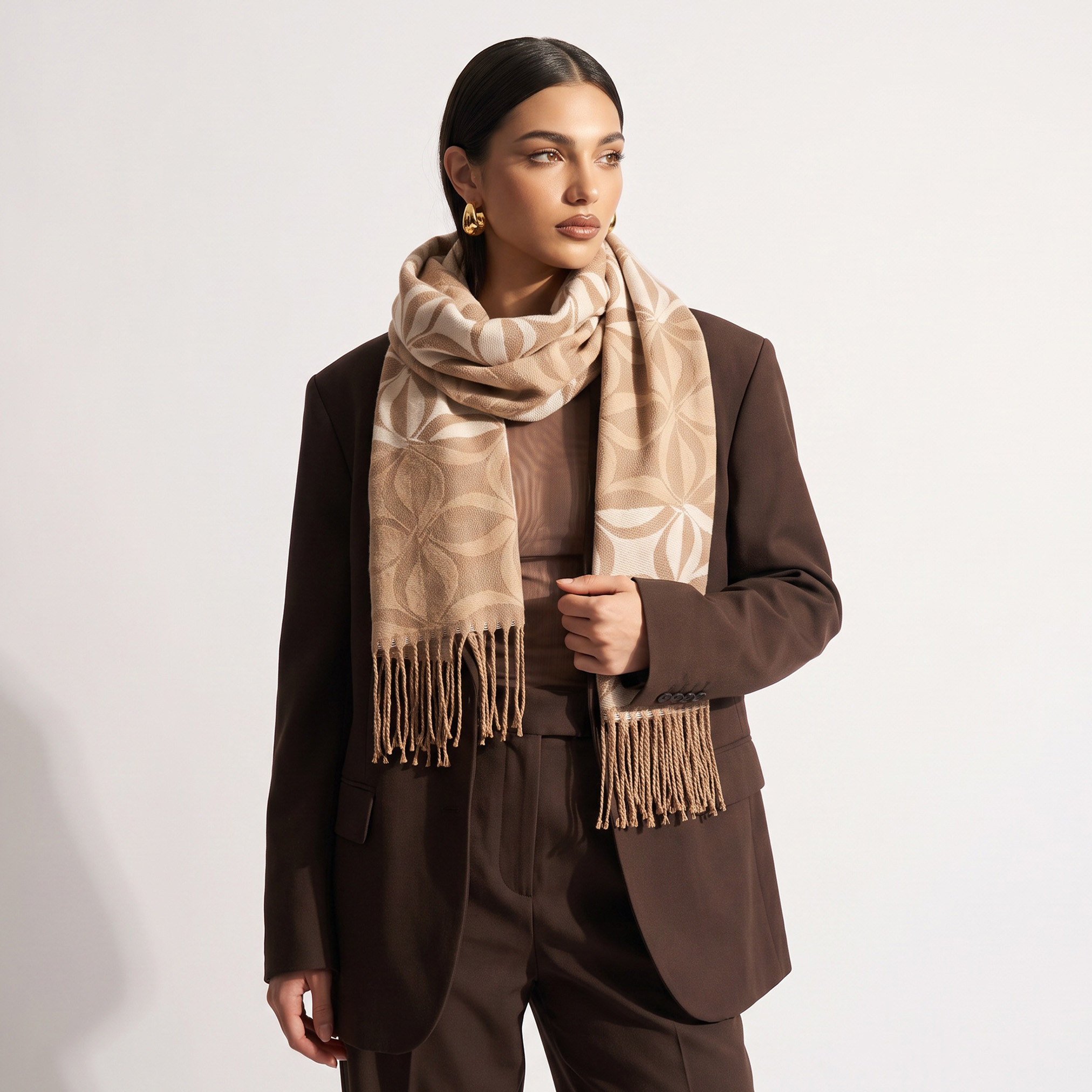 Scarf Square Printed Beige-women-clothingaccessories-scarves-image-2