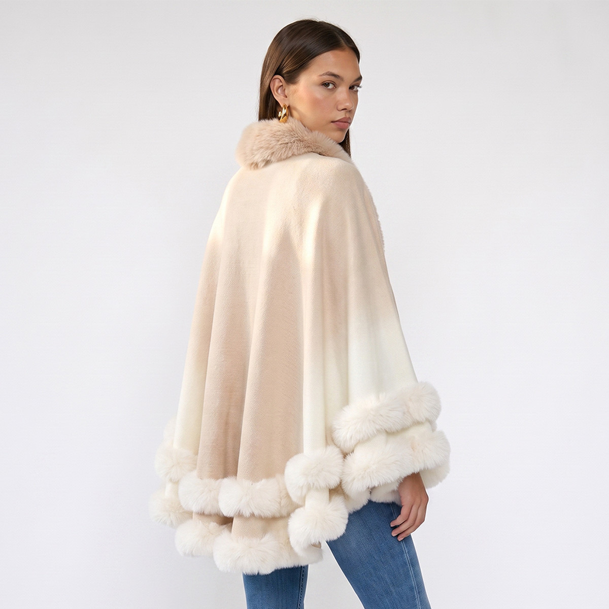Cape with Fur Trim-women-winterwear-cardigansandjumpers-cardigans-image-3