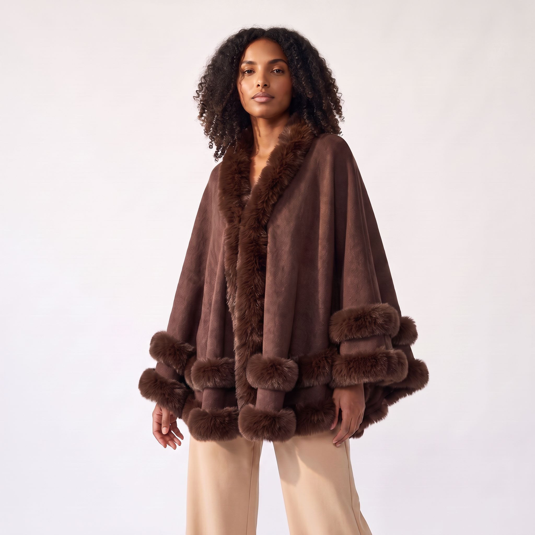 Cape with Fur Trim-women-winterwear-cardigansandjumpers-cardigans-image-1