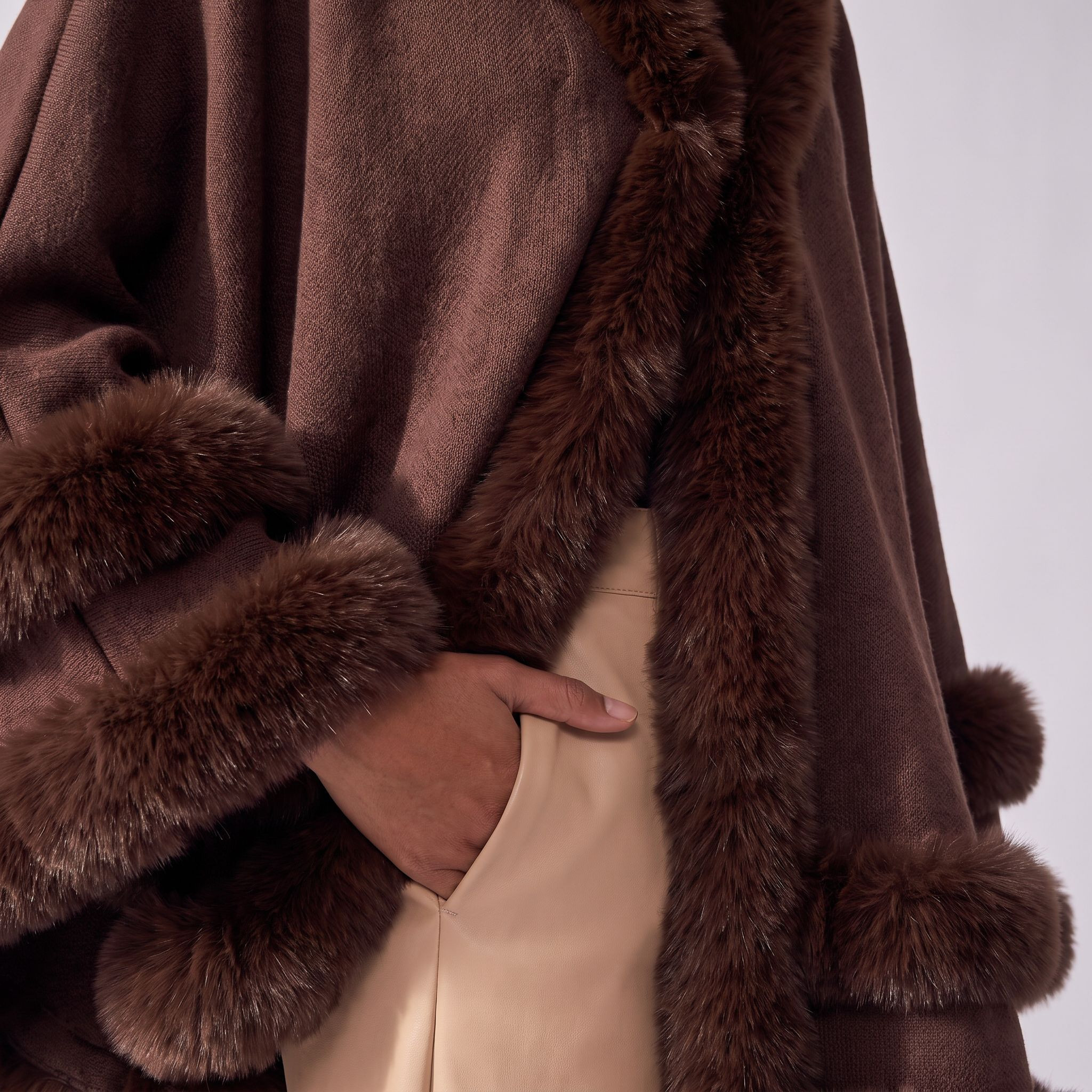 Cape with Fur Trim-women-winterwear-cardigansandjumpers-cardigans-image-4