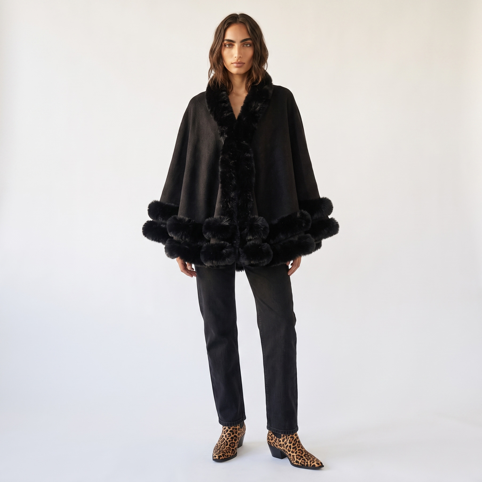 Cape with Fur Trim-women-winterwear-cardigansandjumpers-cardigans-image-2