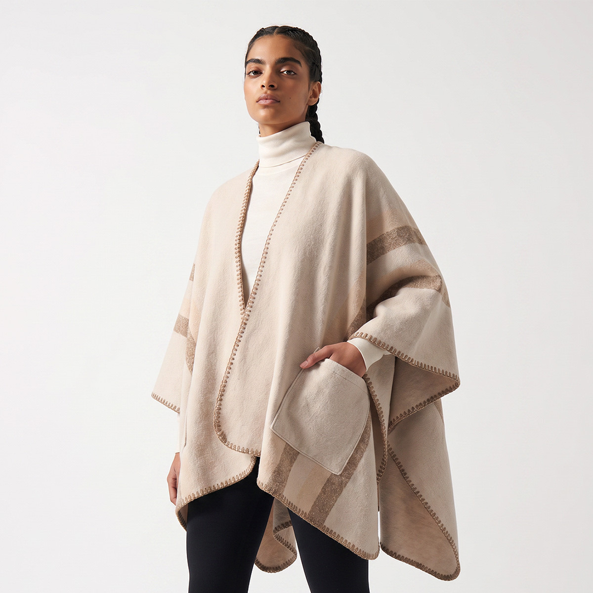 كيب نسائي أنيق بتصميم غير متماثل وجيوب-women-winterwear-cardigansandjumpers-cardigans-image-1