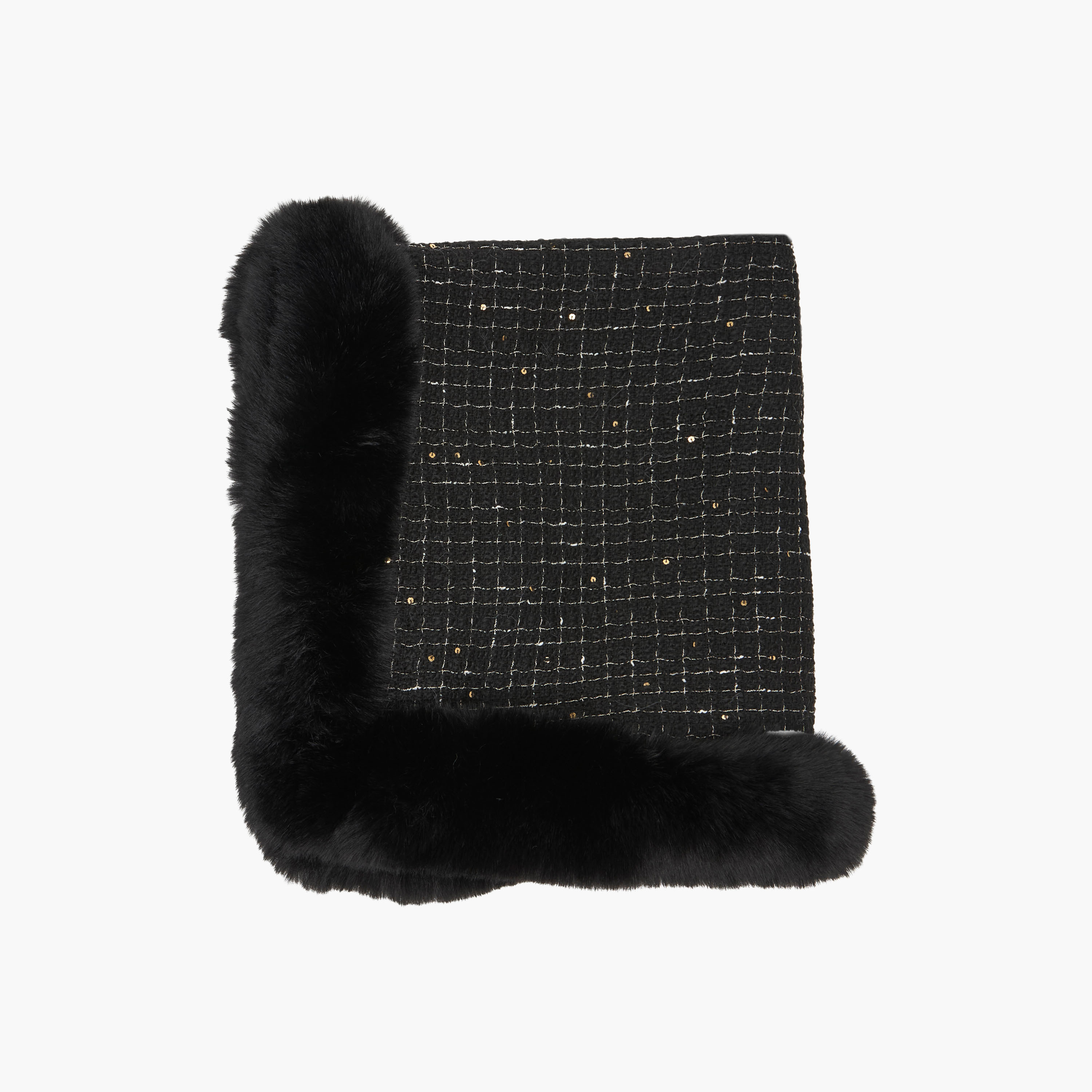 Scarf Square Tweed Fur Trim-women-clothingaccessories-scarves-image-3