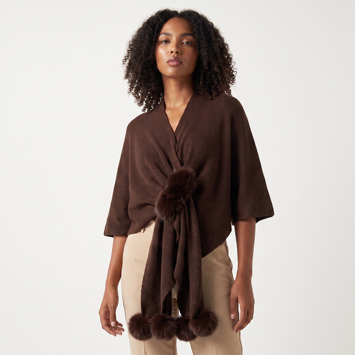 Cape with Fur Accent-women-winterwear-cardigansandjumpers-cardigans-image-1