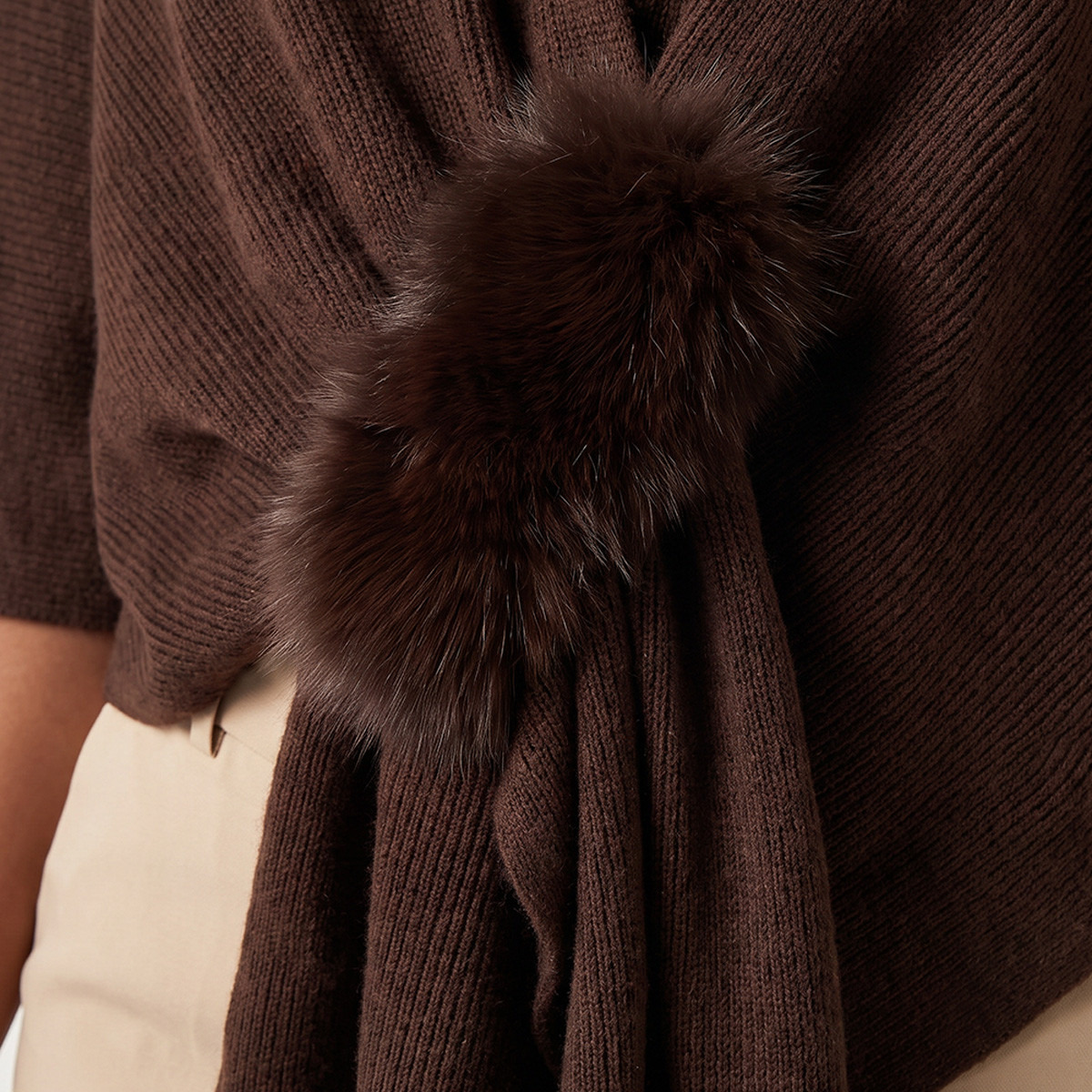 Cape with Fur Accent-women-winterwear-cardigansandjumpers-cardigans-image-5