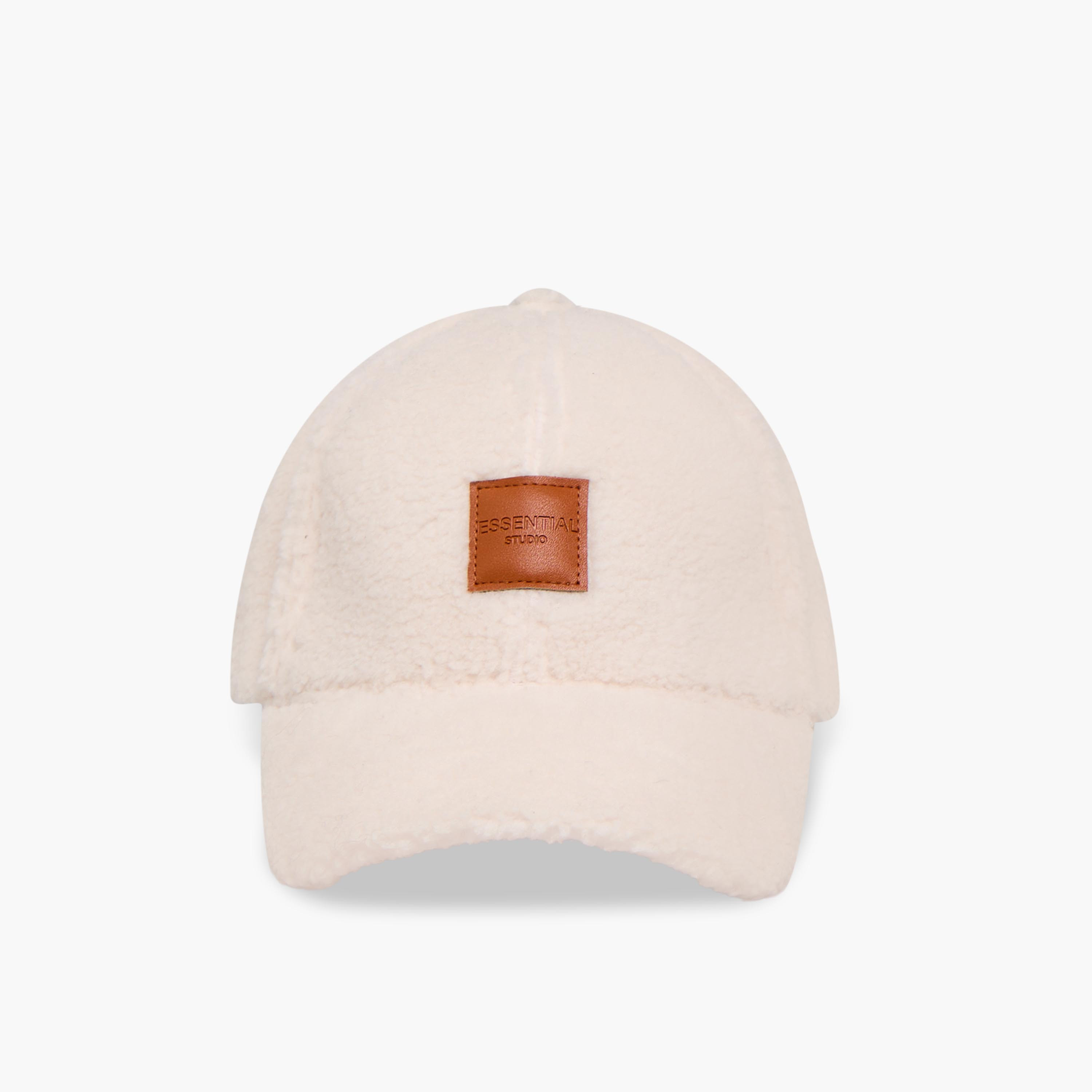 Textured Cap with Hook and Loop Strap Closure-women-clothingaccessories-capsandhats-image-1