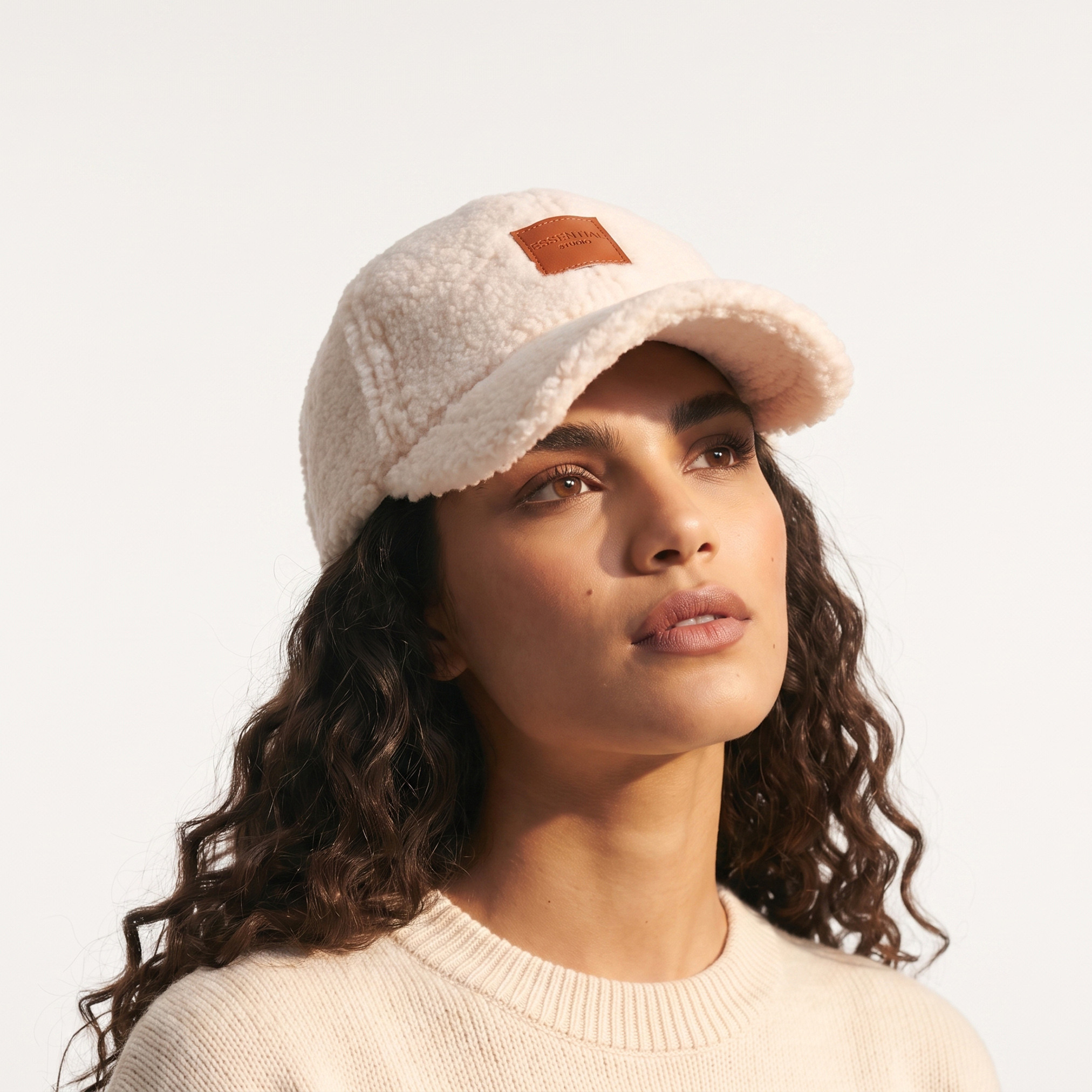 Textured Cap with Hook and Loop Strap Closure-women-clothingaccessories-capsandhats-image-2