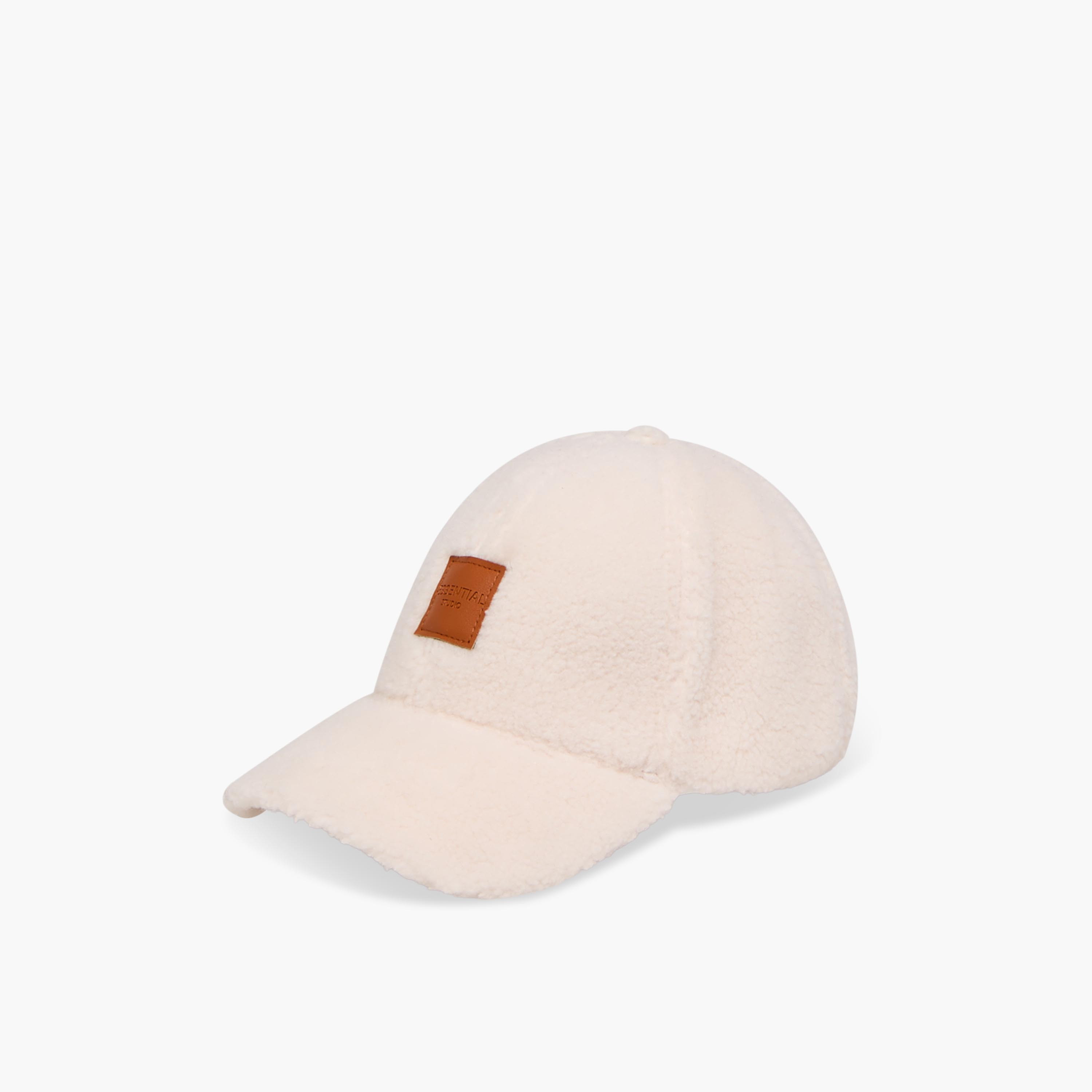 Textured Cap with Hook and Loop Strap Closure-women-clothingaccessories-capsandhats-image-3