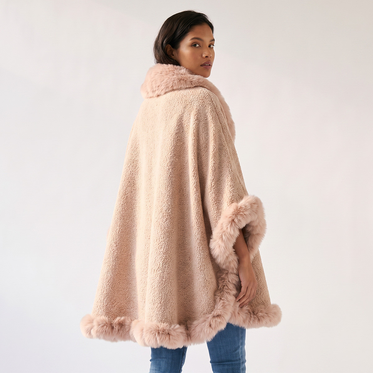 Cape with Plush Trim-women-winterwear-cardigansandjumpers-cardigans-image-3