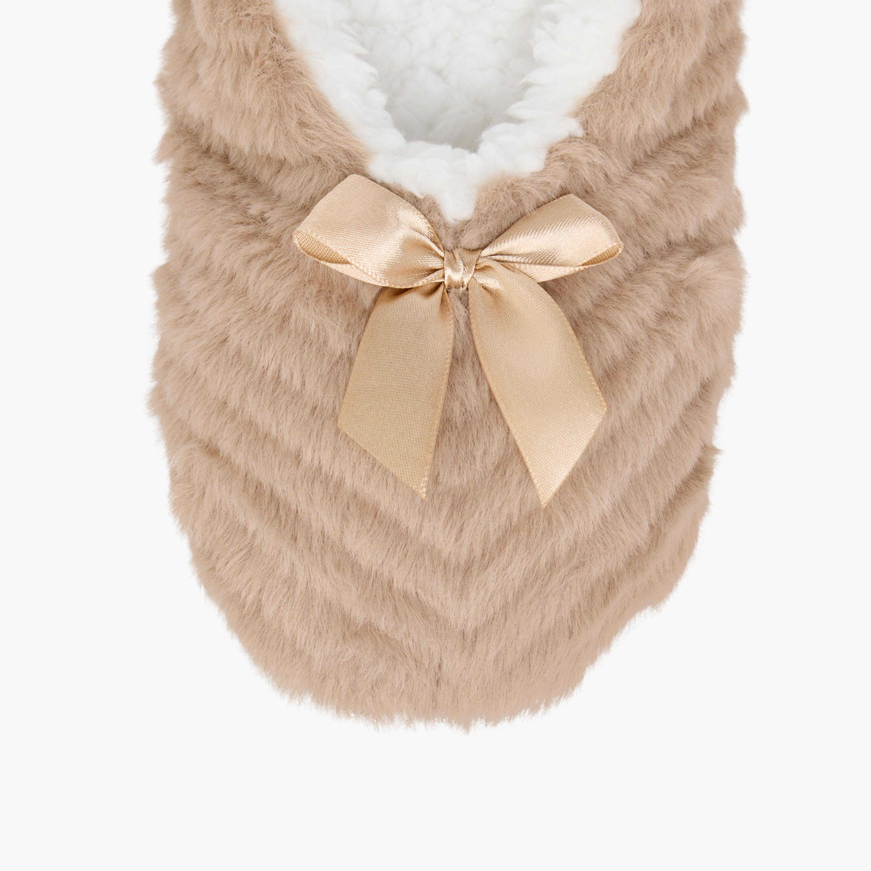 Bow Detail Slipper Socks-women-clothing-nightwear-bedroomslippers-image-3