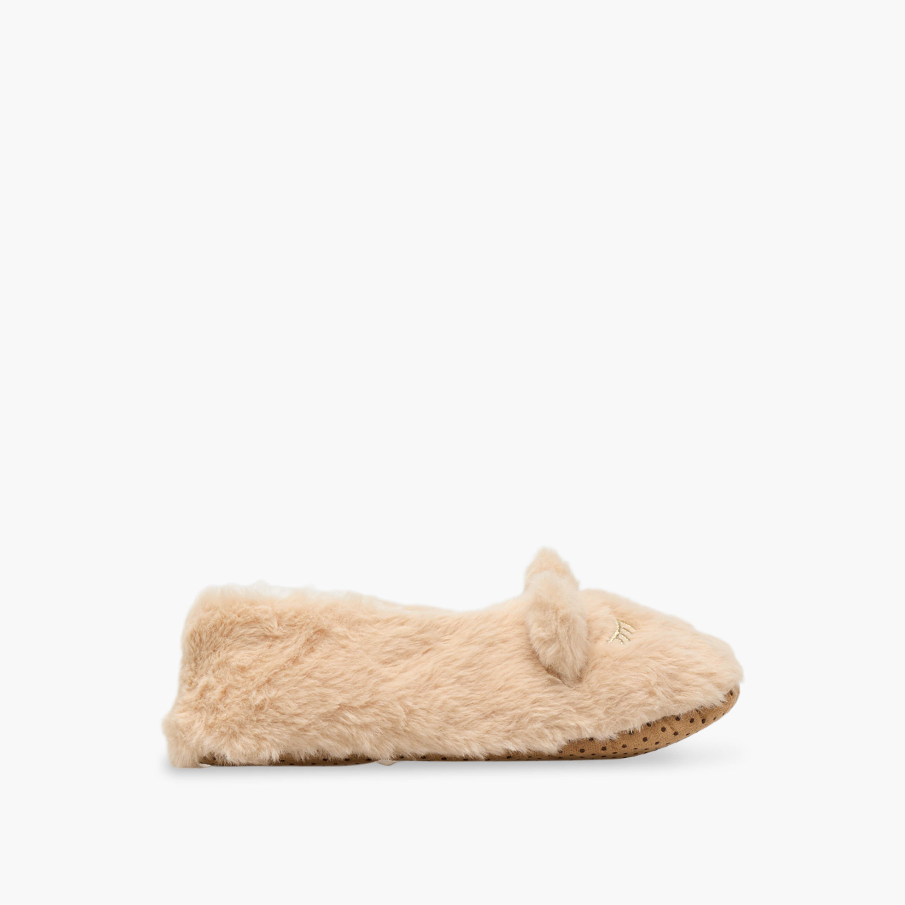 شبشب منزلي من الفرو الصناعي بزخارف أرنب-women-clothing-nightwear-bedroomslippers-image-2