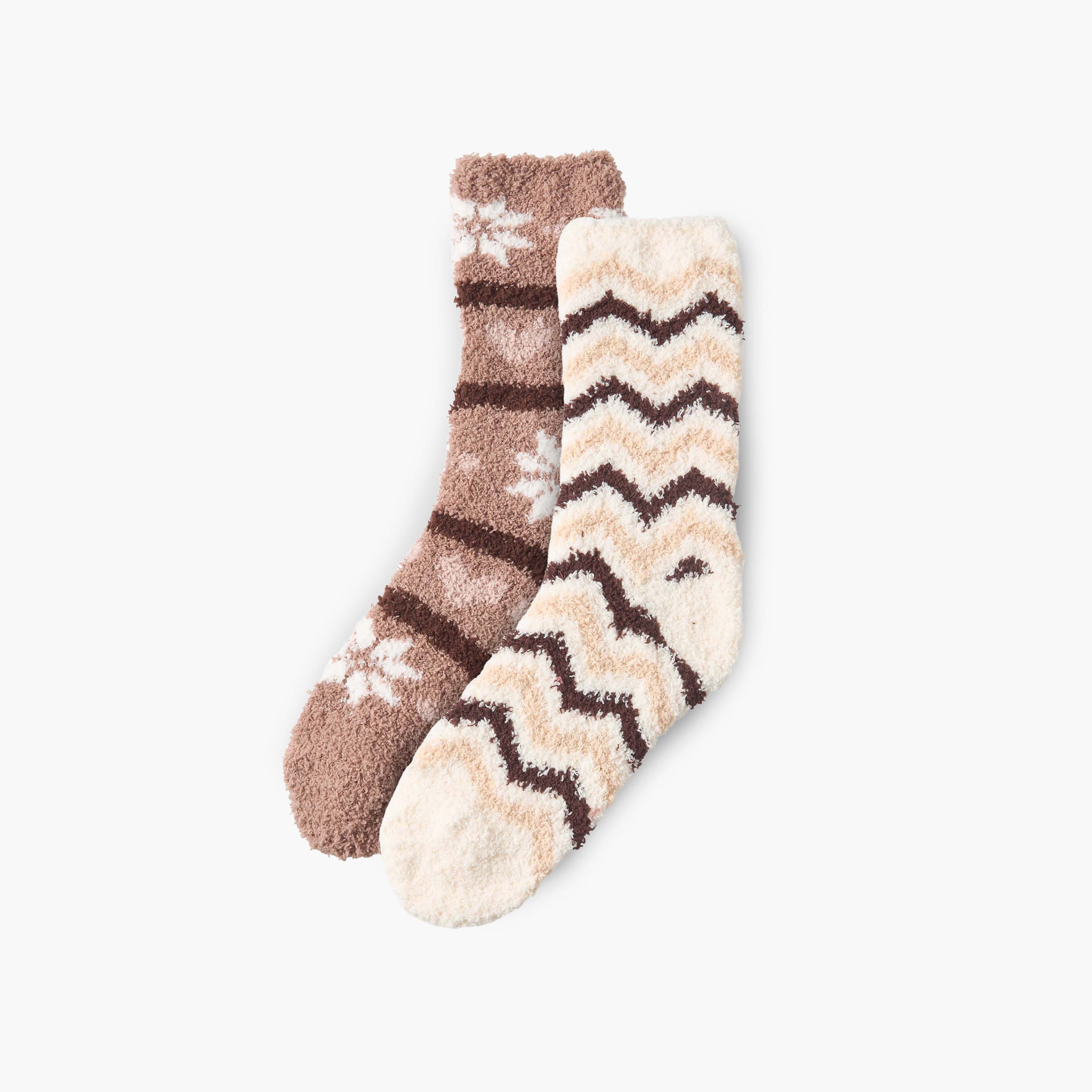 طقم جوارب شتوية دافئة بطول الكاحل قطعتين-women-socksandstockings-image-1