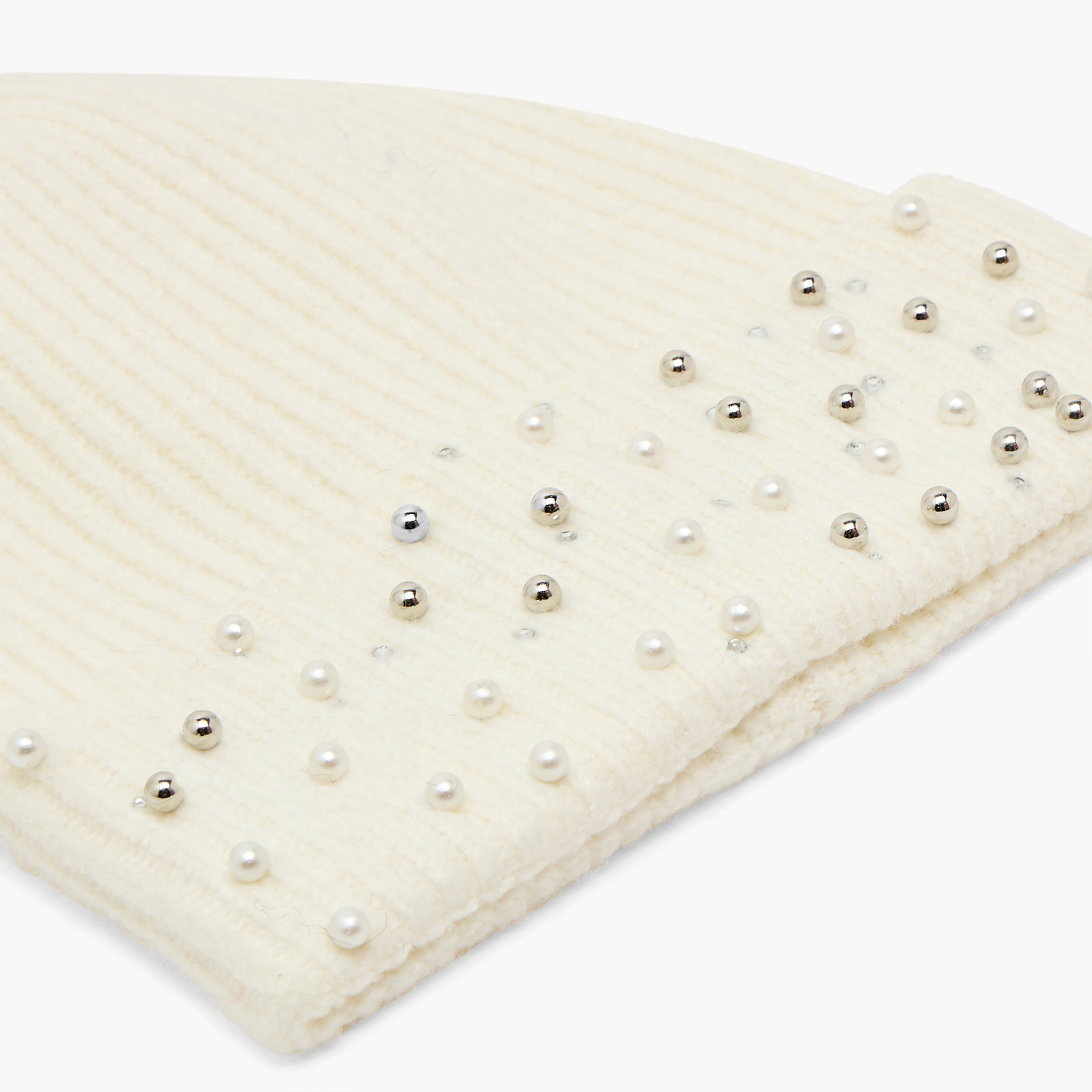Splash Accessories Embellished Ribbed Beanie-women-winterwear-capsandhats-image-2