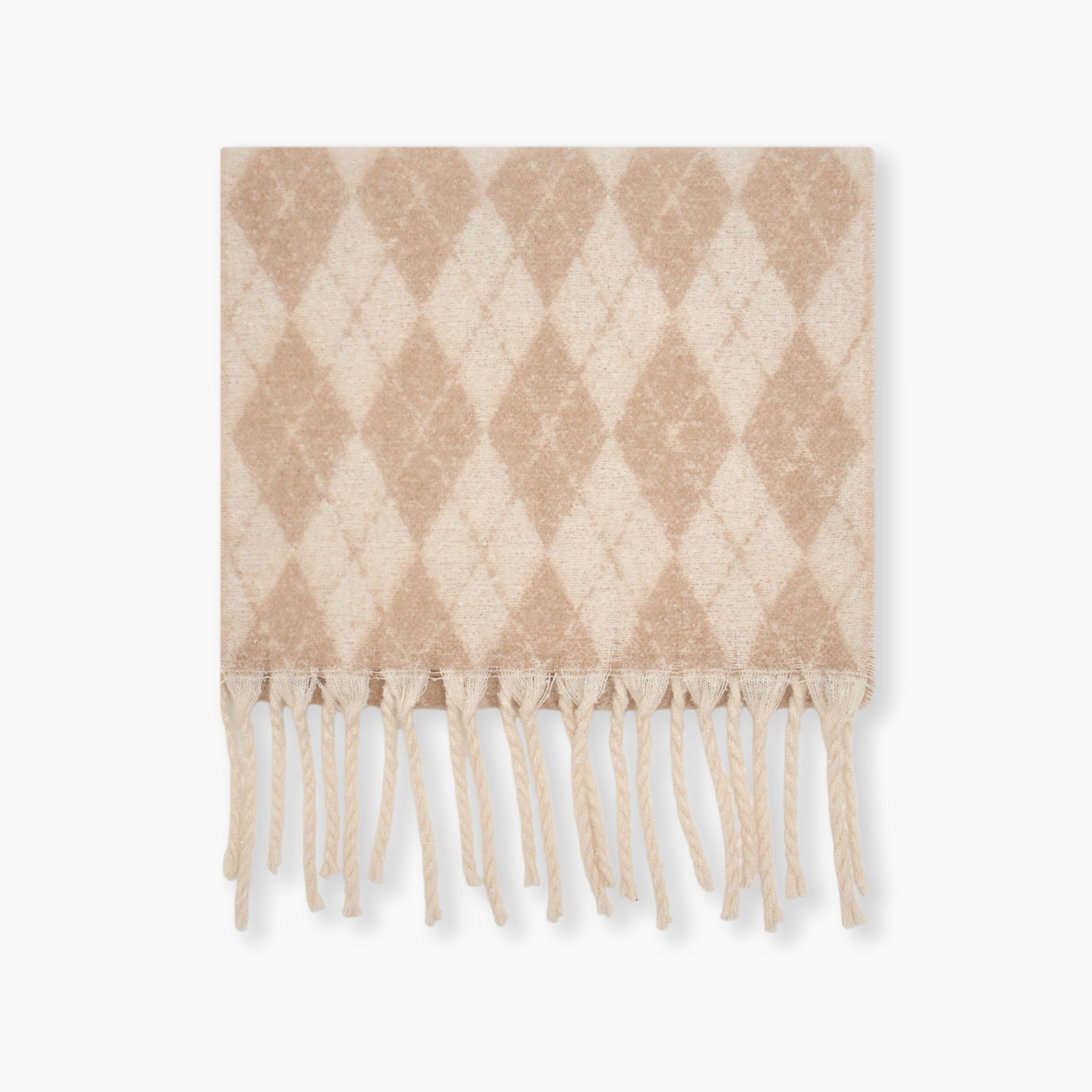 Fringed Scarf Argyle Knit-women-clothingaccessories-scarves-image-3