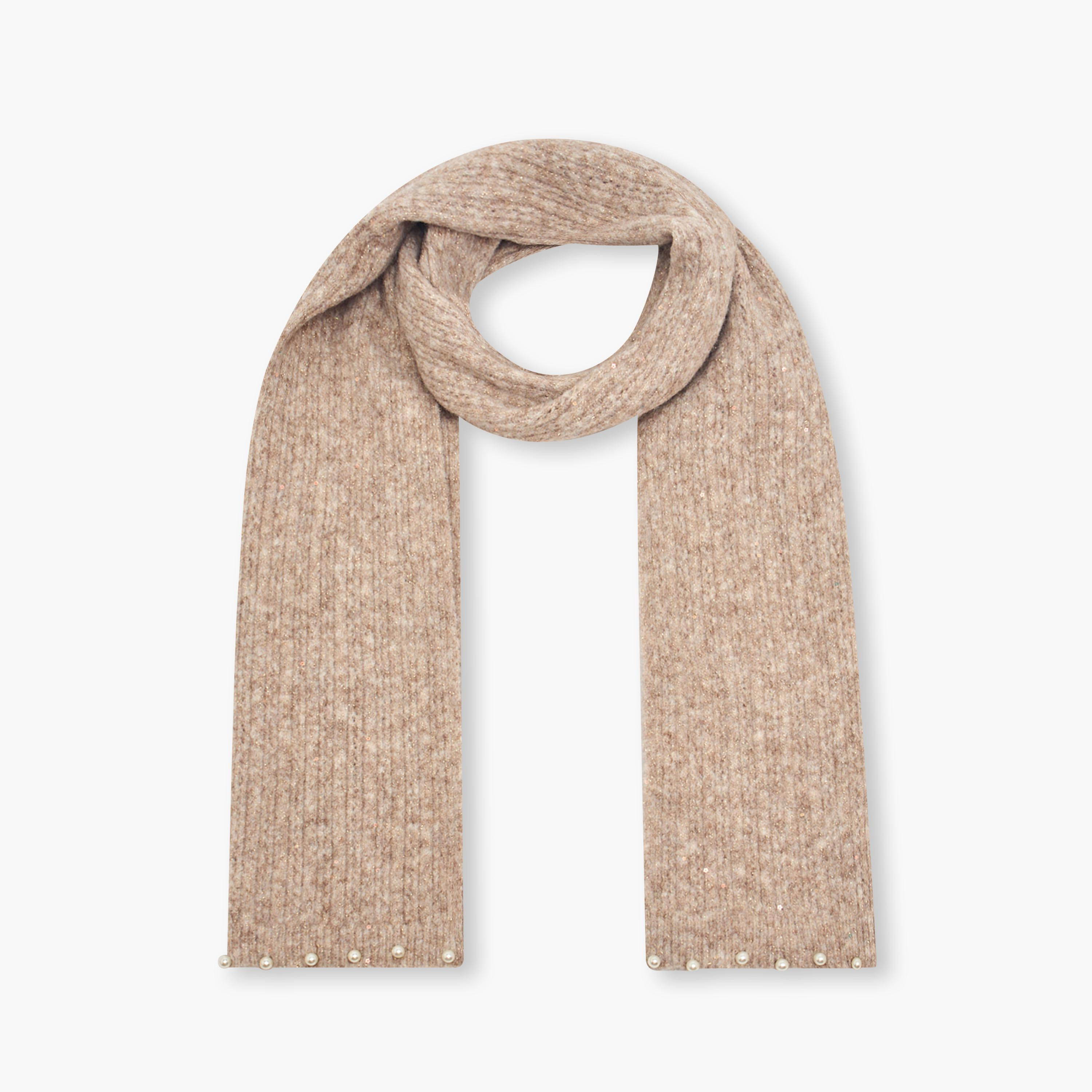 وشاح بيج مزين بلمسة لامعة لإطلالة شتوية أنيقة-women-clothingaccessories-scarves-image-1