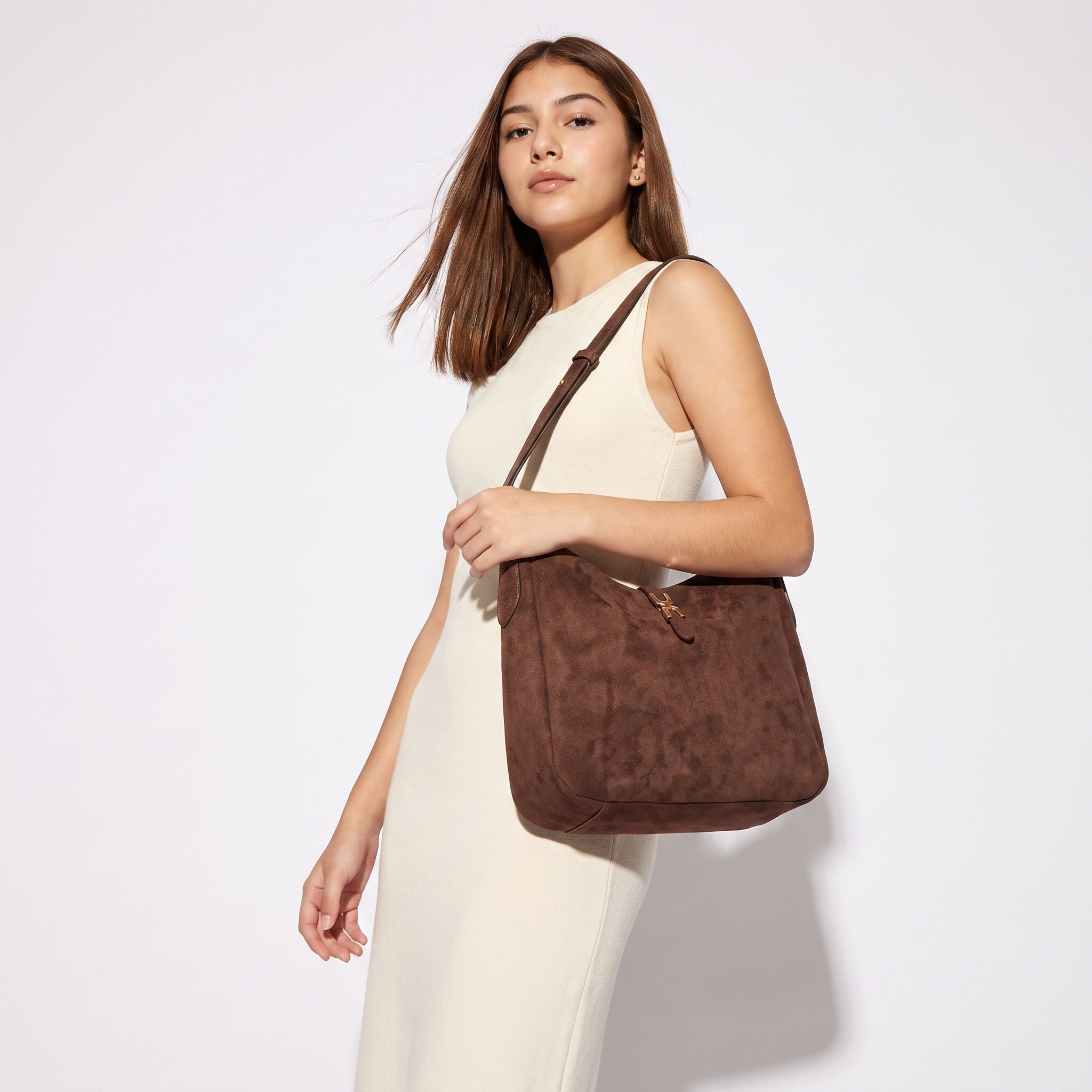 Textured Bucket Bag with Adjustable Strap-women-bagsandwallets-handbags-image-2