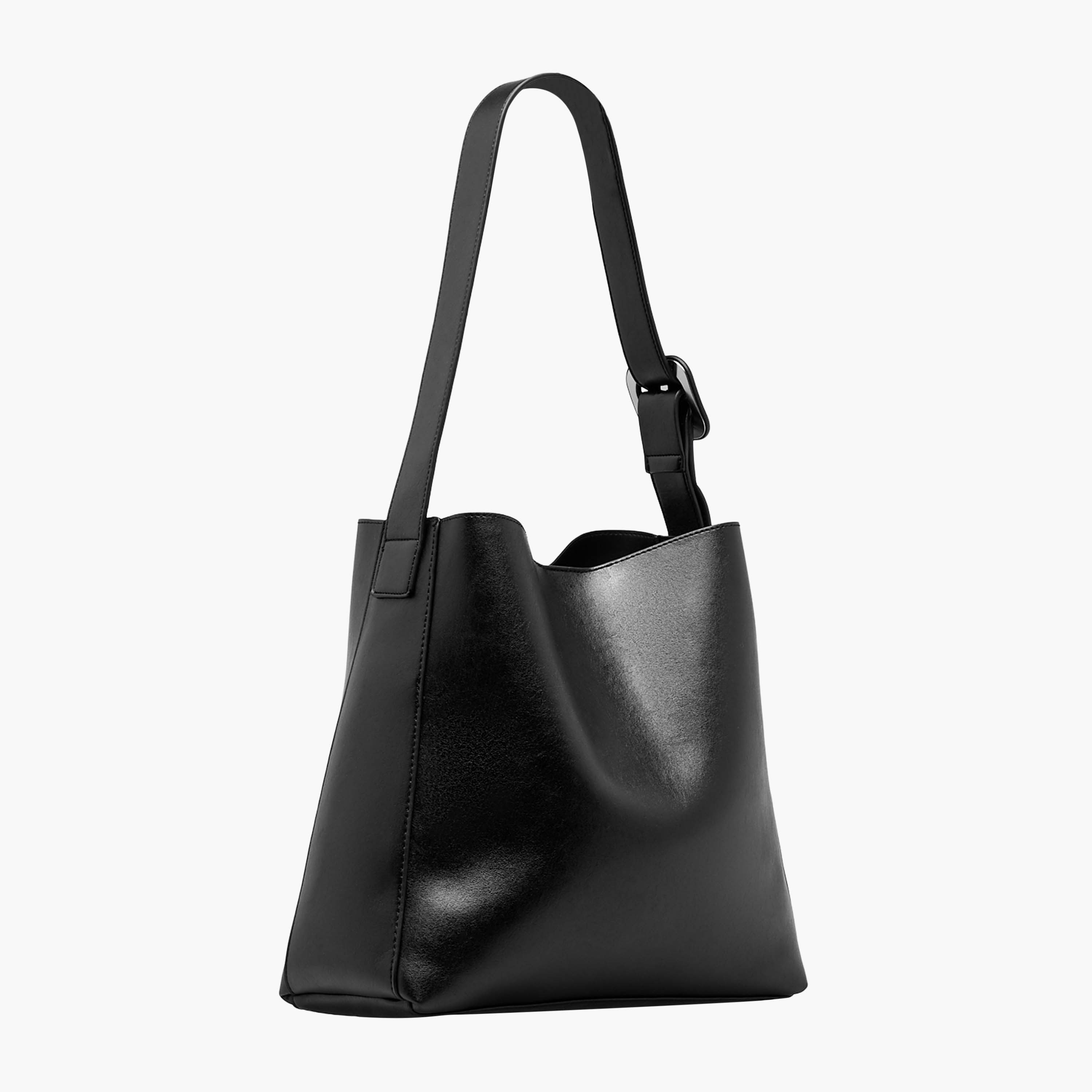 Textured Bucket Bag with Adjustable Strap-women-bagsandwallets-handbags-image-4