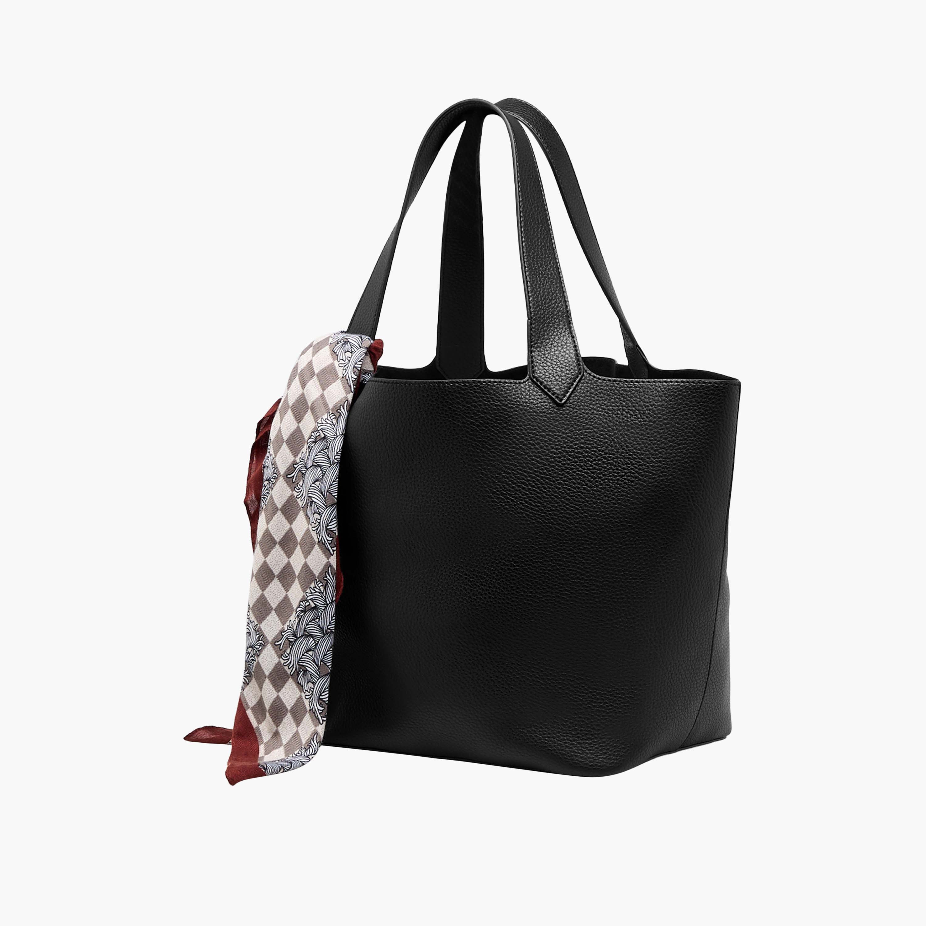 Scarf Accent Tote Bag with Double Handle-women-bagsandwallets-handbags-image-3