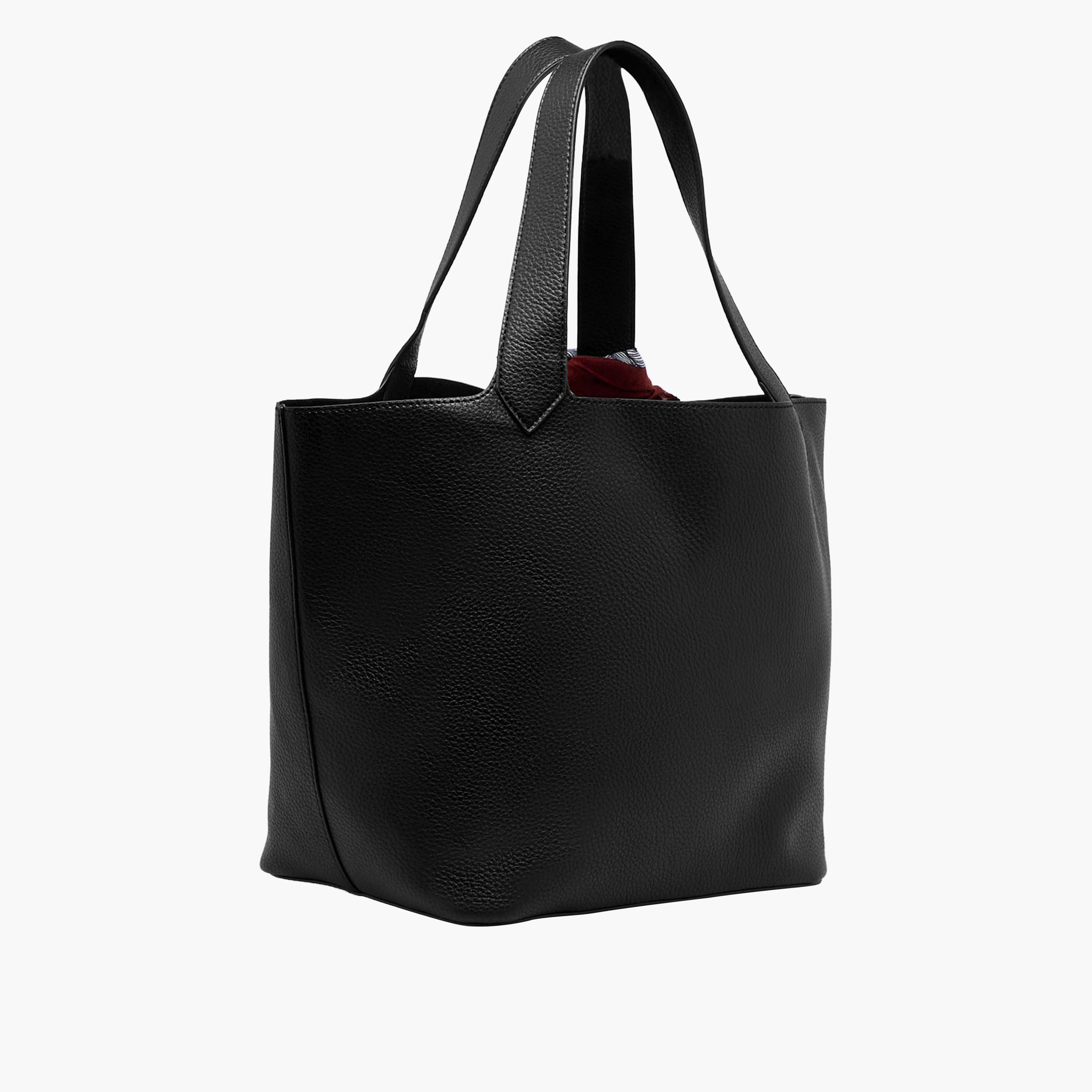 Scarf Accent Tote Bag with Double Handle-women-bagsandwallets-handbags-image-4