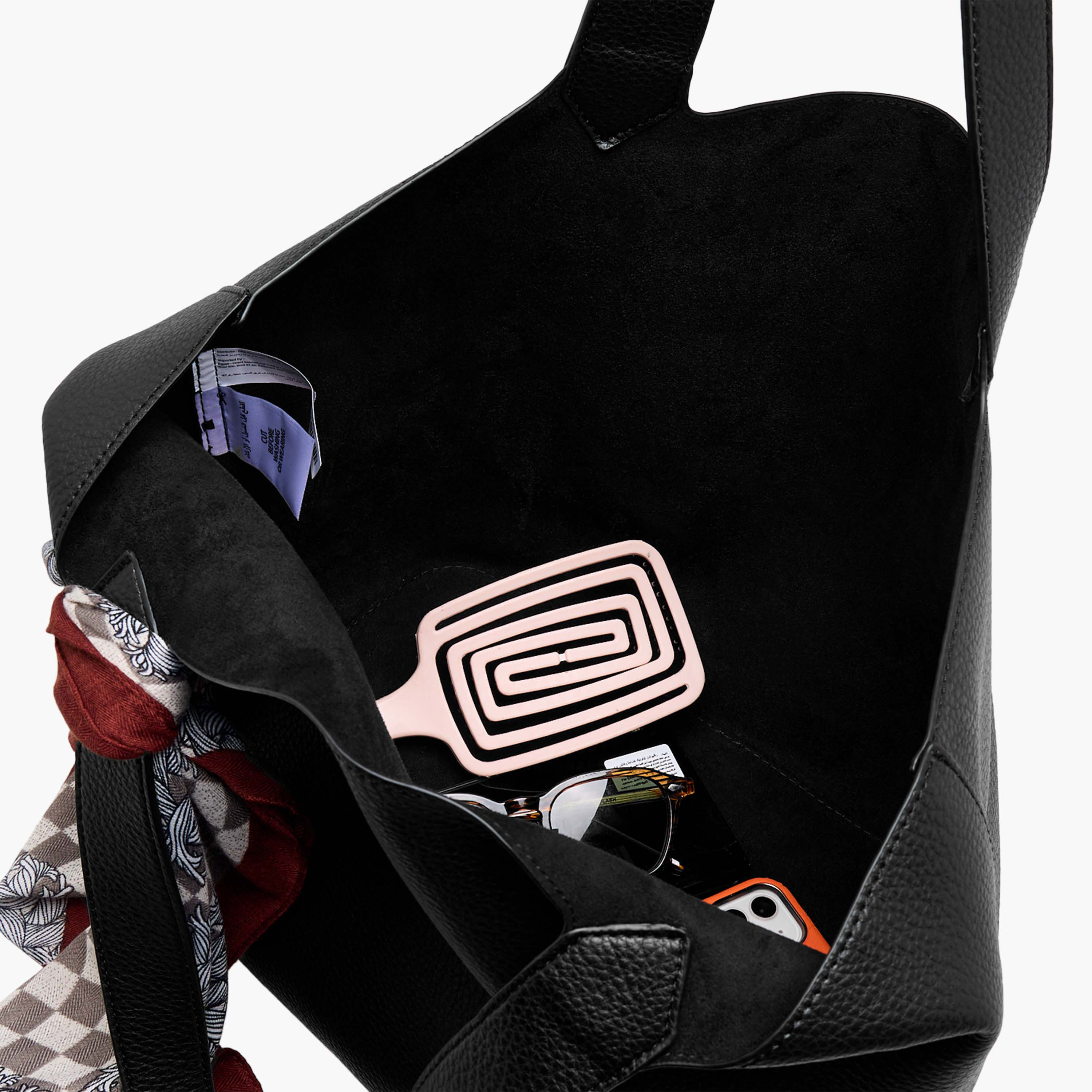 Scarf Accent Tote Bag with Double Handle-women-bagsandwallets-handbags-image-7