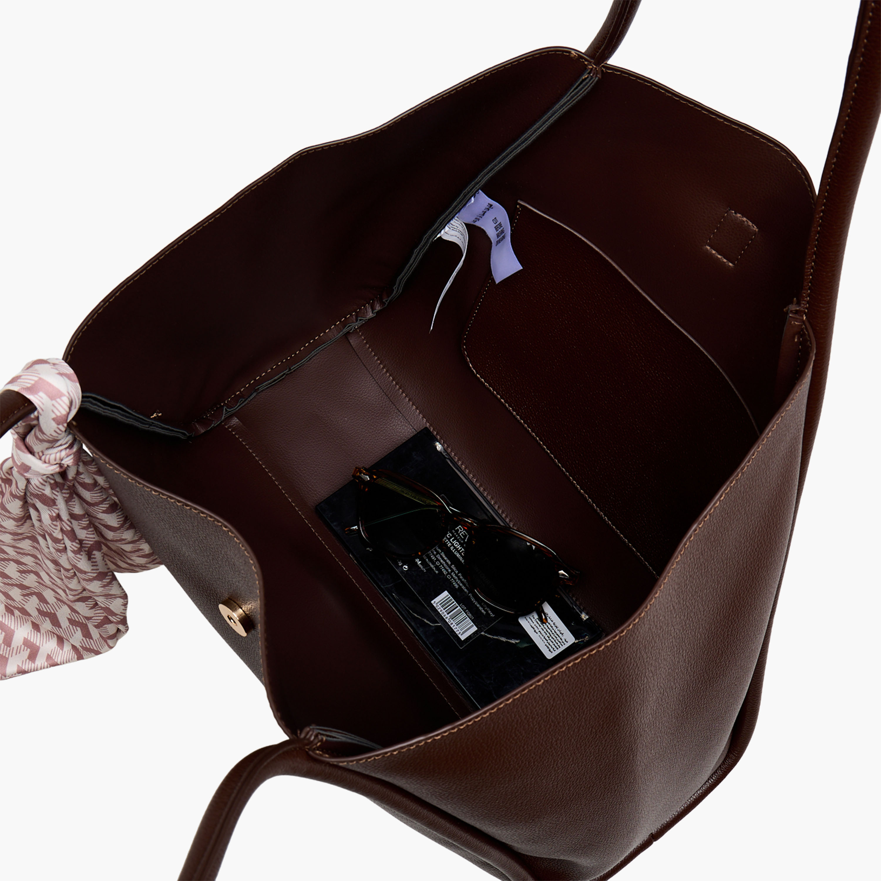 Scarf Accent Tote Bag with Double Handle-women-bagsandwallets-handbags-image-7