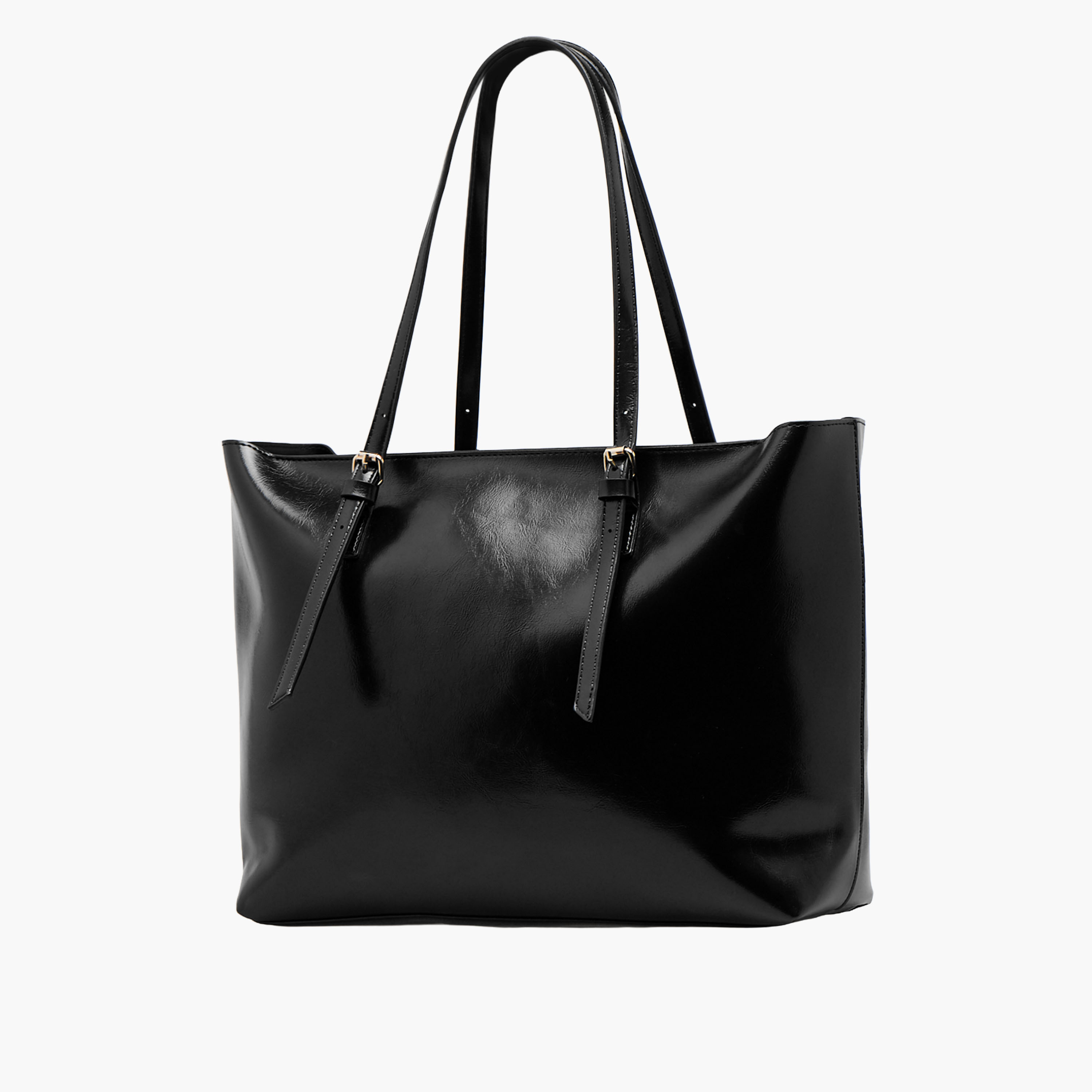 Textured Tote Bag with Double Handle-women-bagsandwallets-handbags-image-3