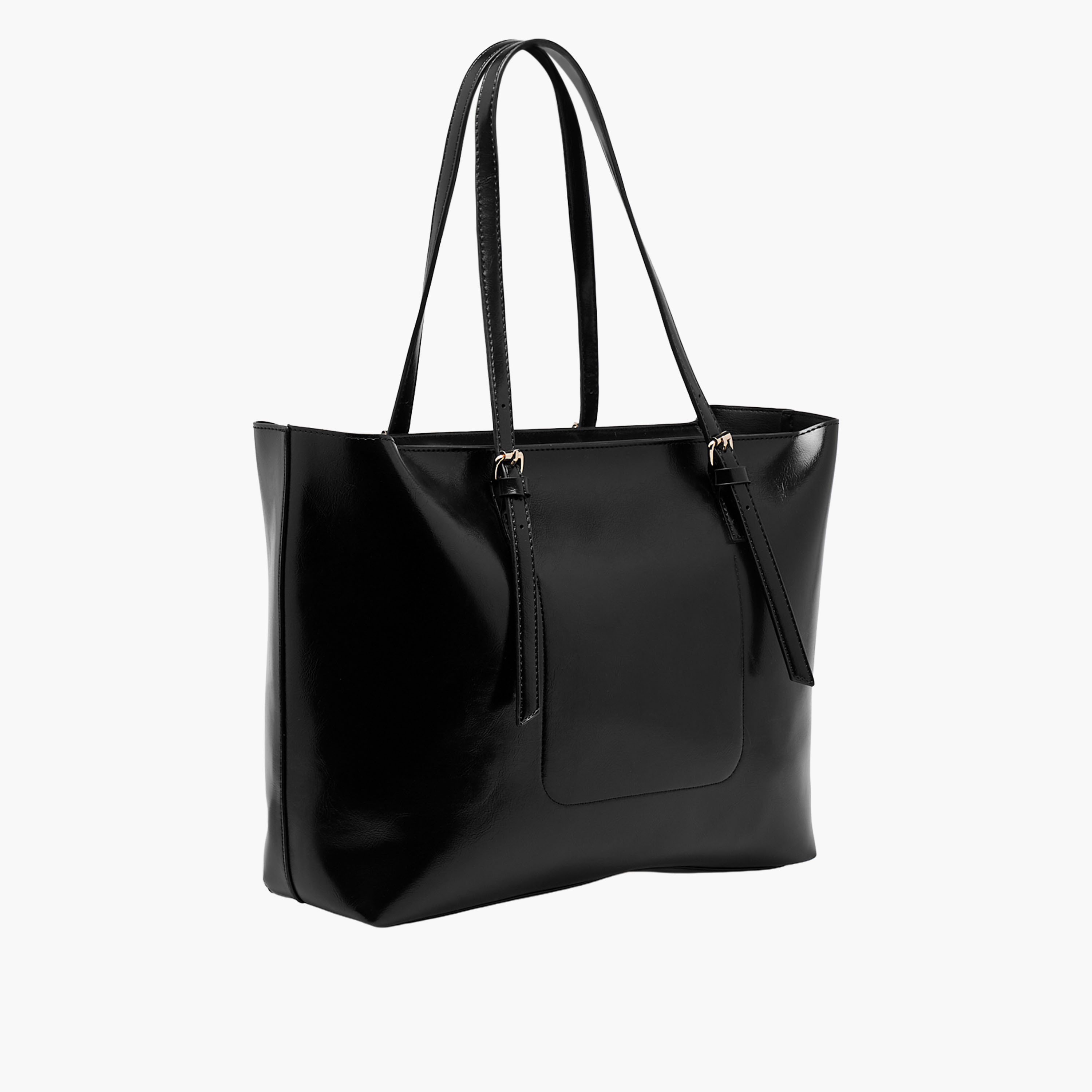 Textured Tote Bag with Double Handle-women-bagsandwallets-handbags-image-4