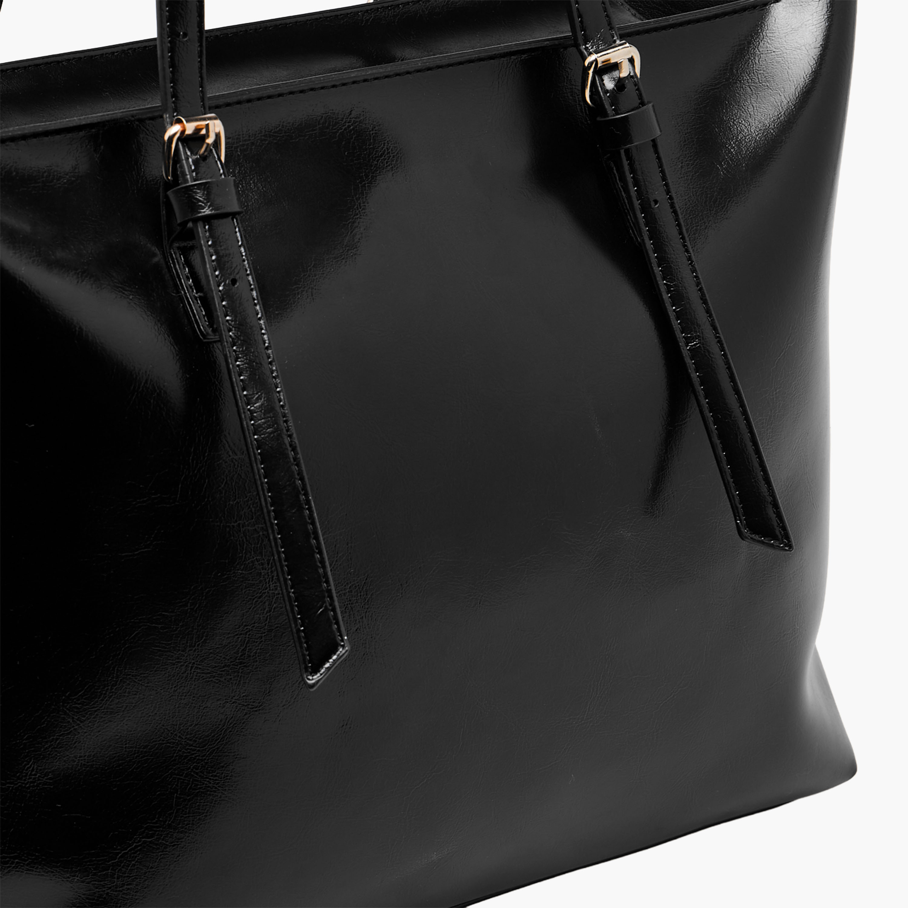 Textured Tote Bag with Double Handle-women-bagsandwallets-handbags-image-5