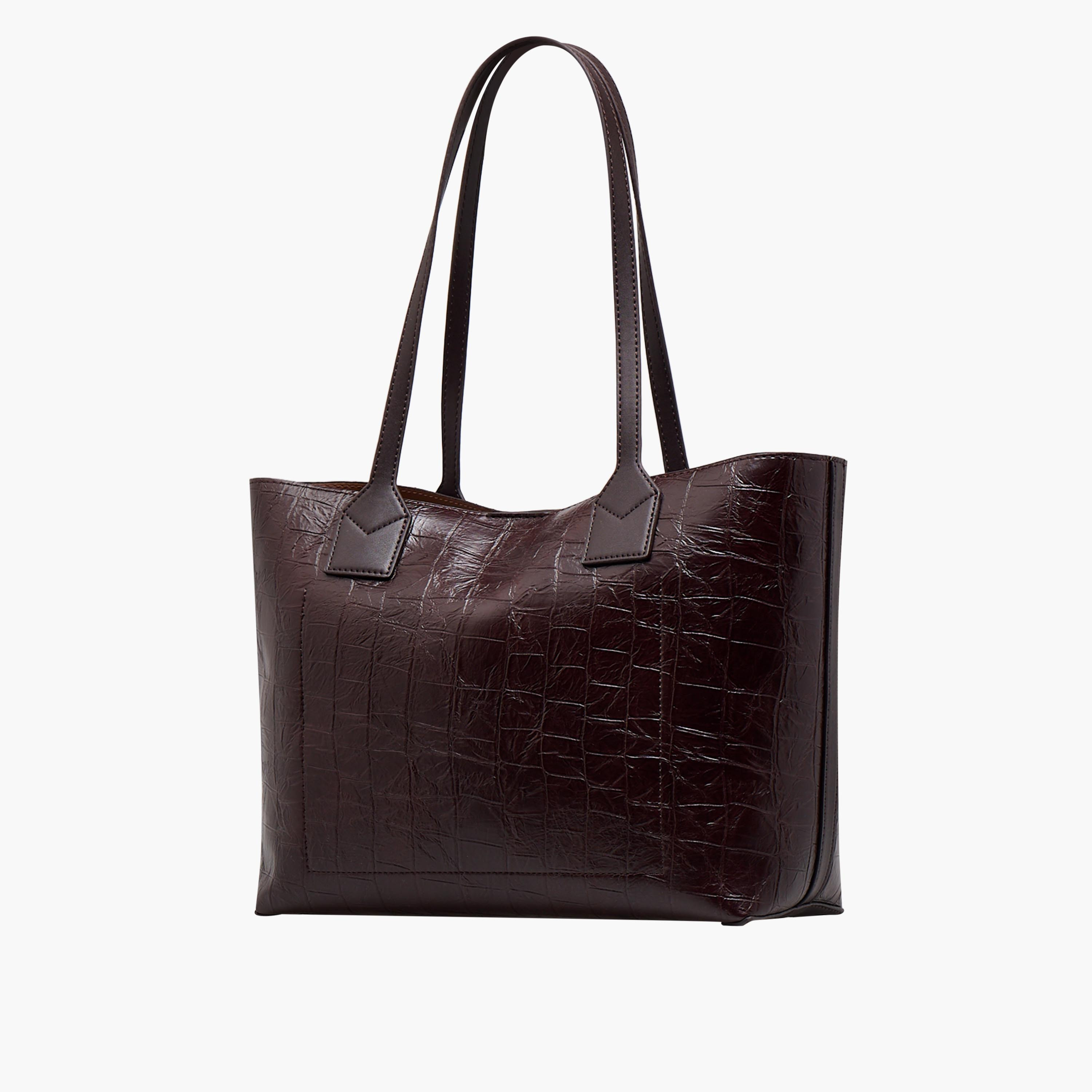 Textured Tote Bag with Double Handle-women-bagsandwallets-handbags-image-3