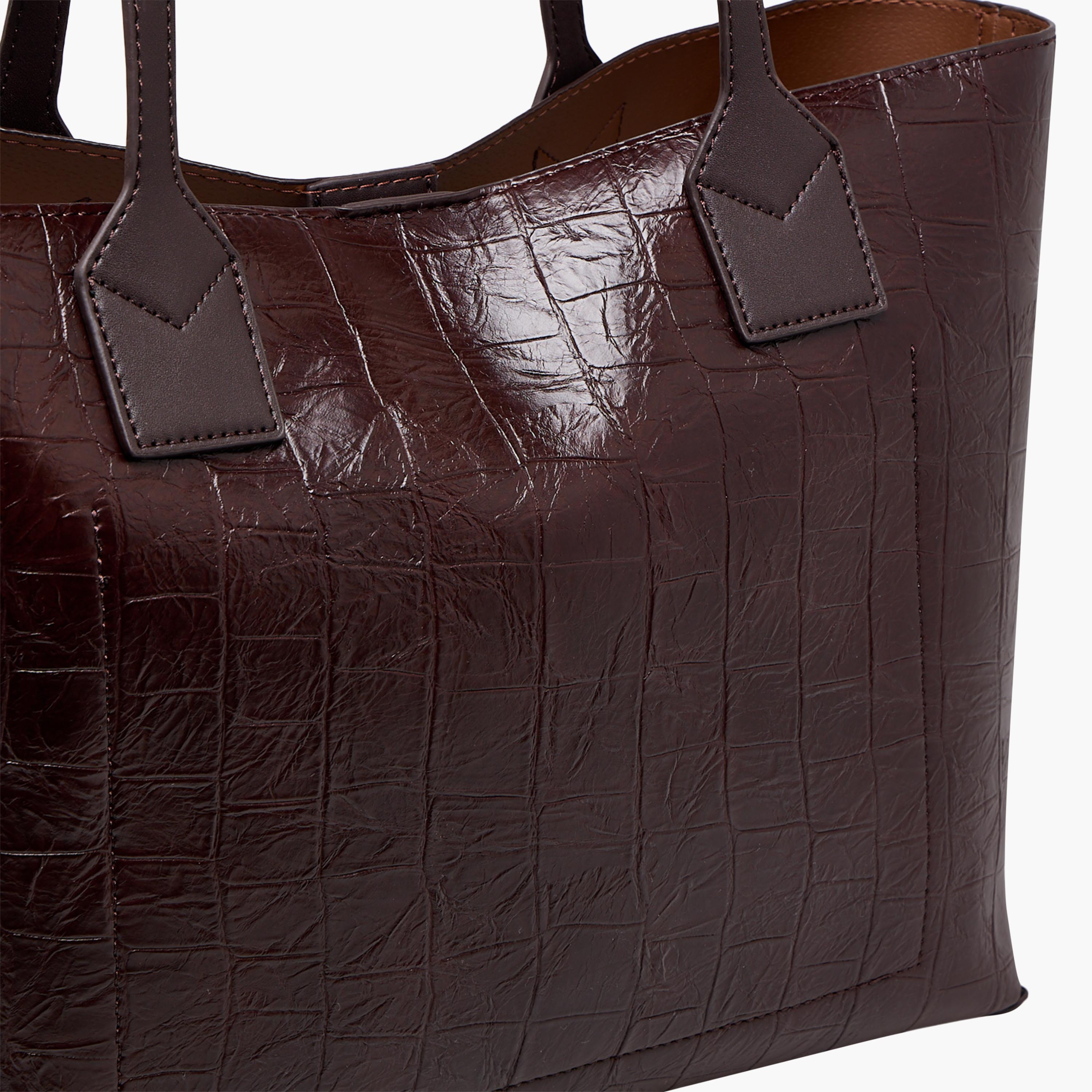 Textured Tote Bag with Double Handle-women-bagsandwallets-handbags-image-5
