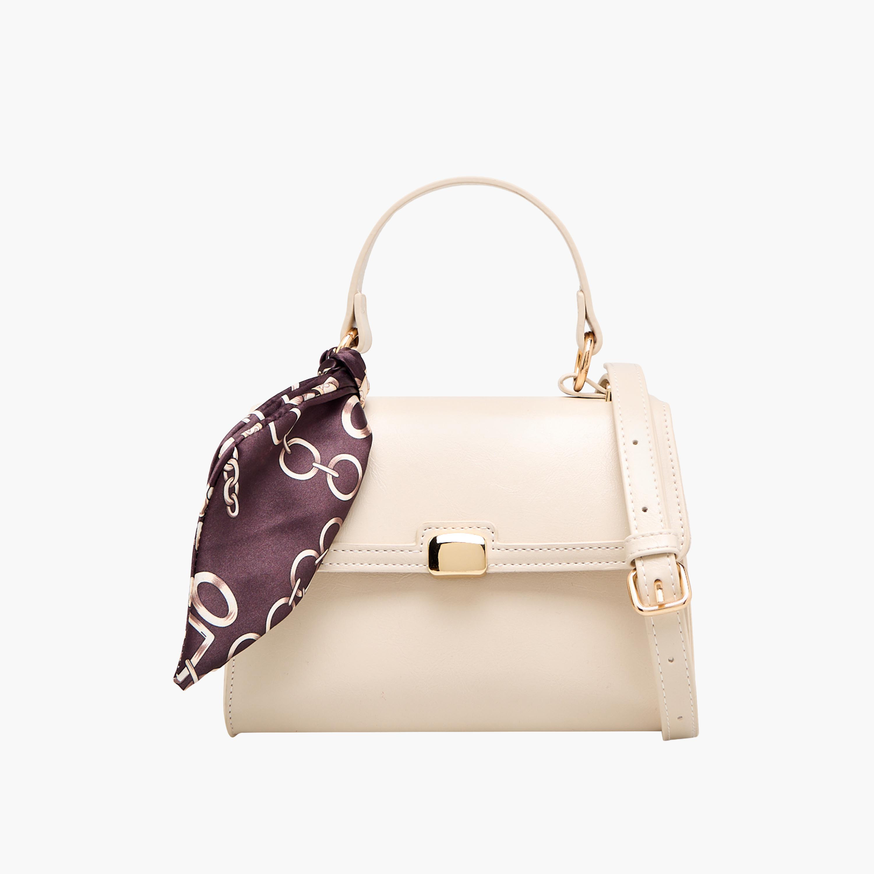 Scarf Accent Crossbody Bag with Detachable Strap-women-bagsandwallets-handbags-image-1