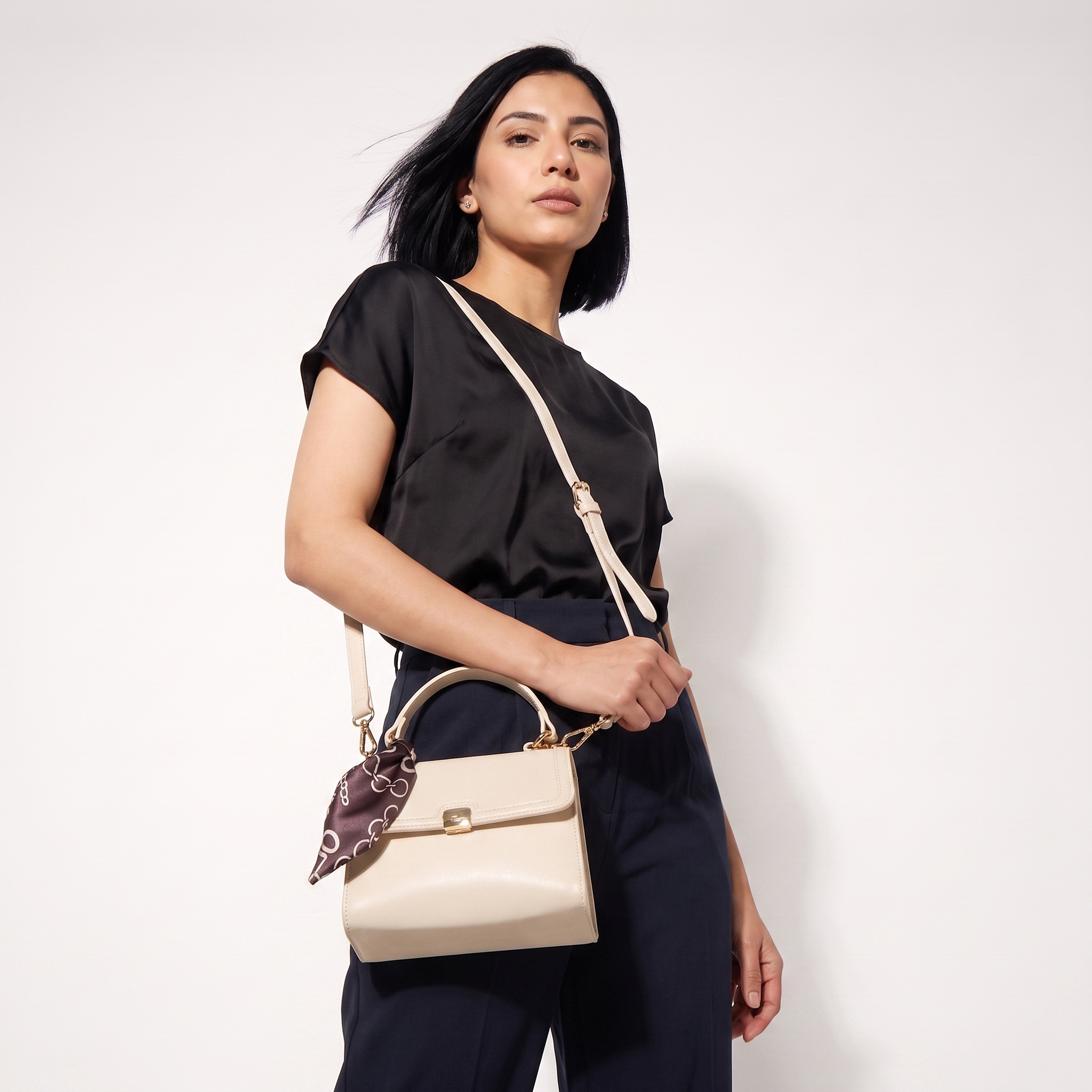 Scarf Accent Crossbody Bag with Detachable Strap-women-bagsandwallets-handbags-image-2