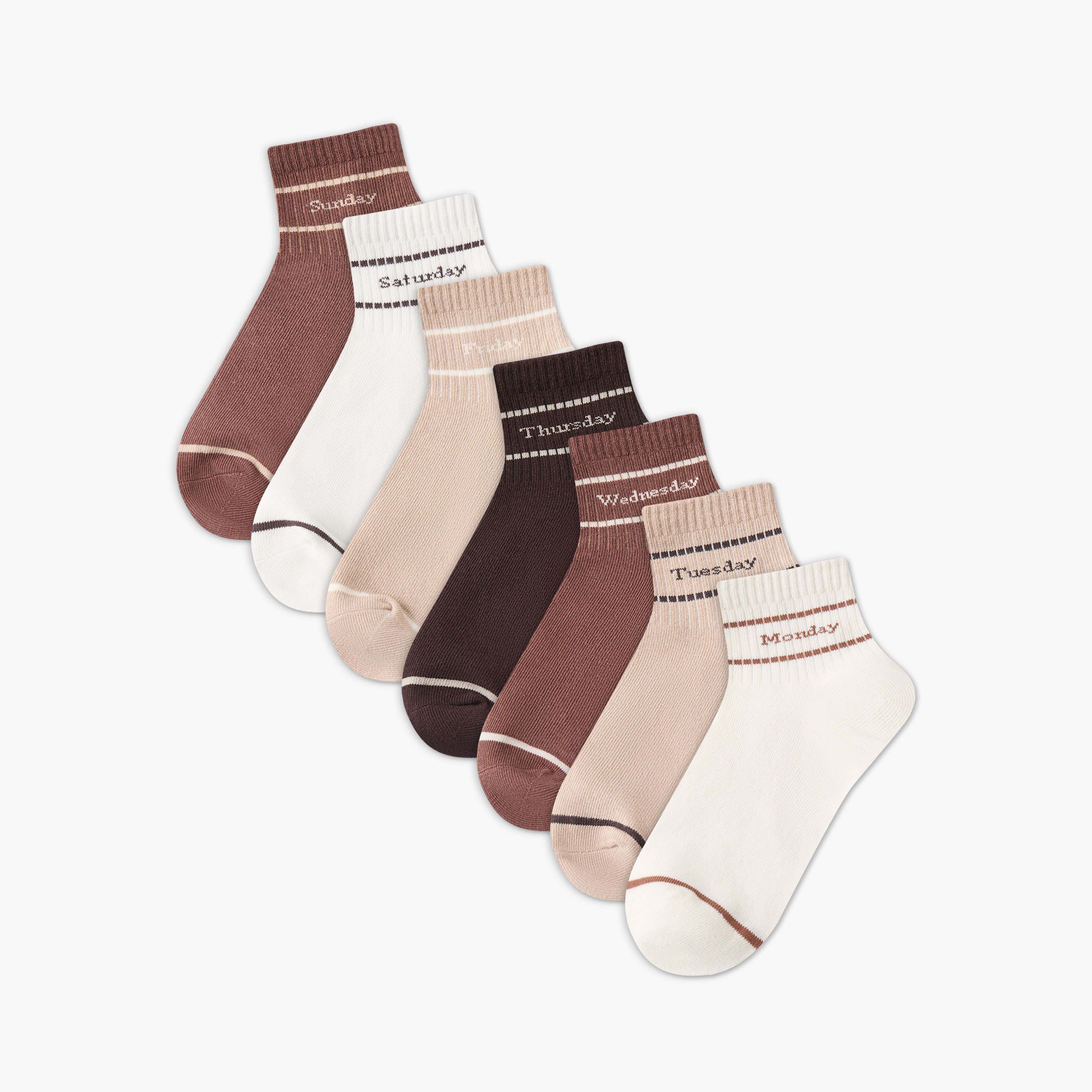Pack of 7 Crew Length Socks-women-socksandstockings-image-1
