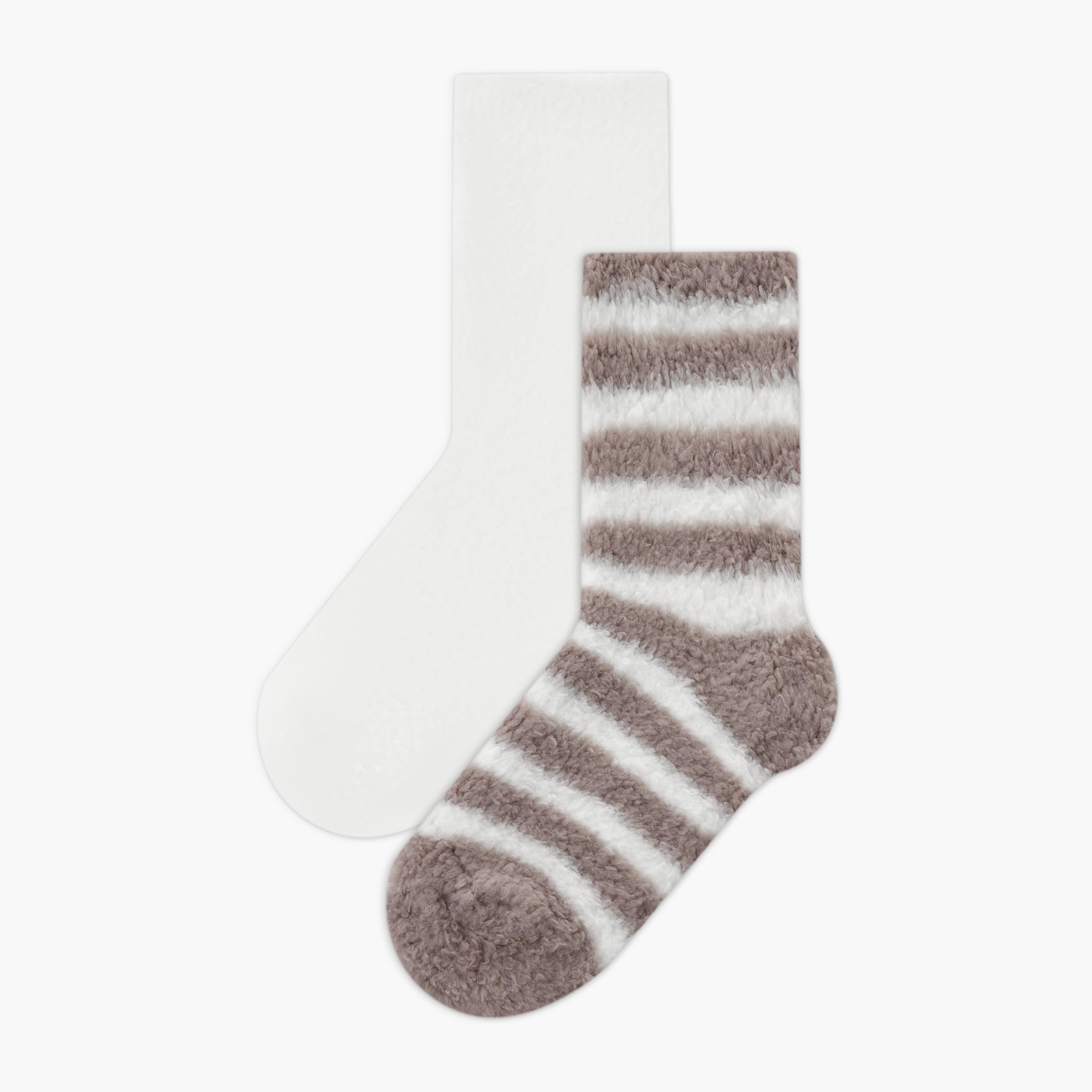 طقم جوارب بطول ربلة الساق من زوجين-women-socksandstockings-image-1