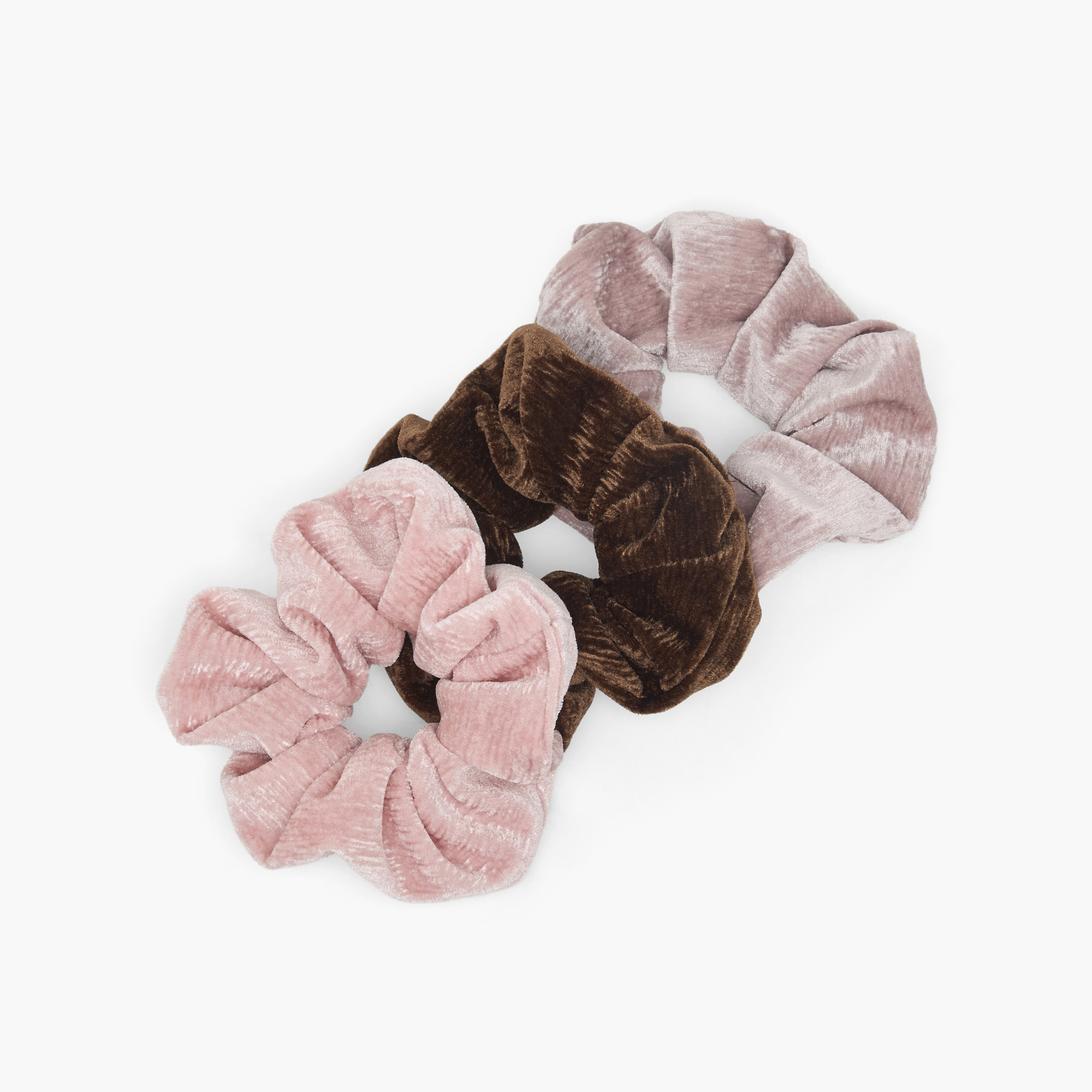 Pack of 3 Velvet Hair Scrunchie-women-hairaccessories-scrunchies-image-2