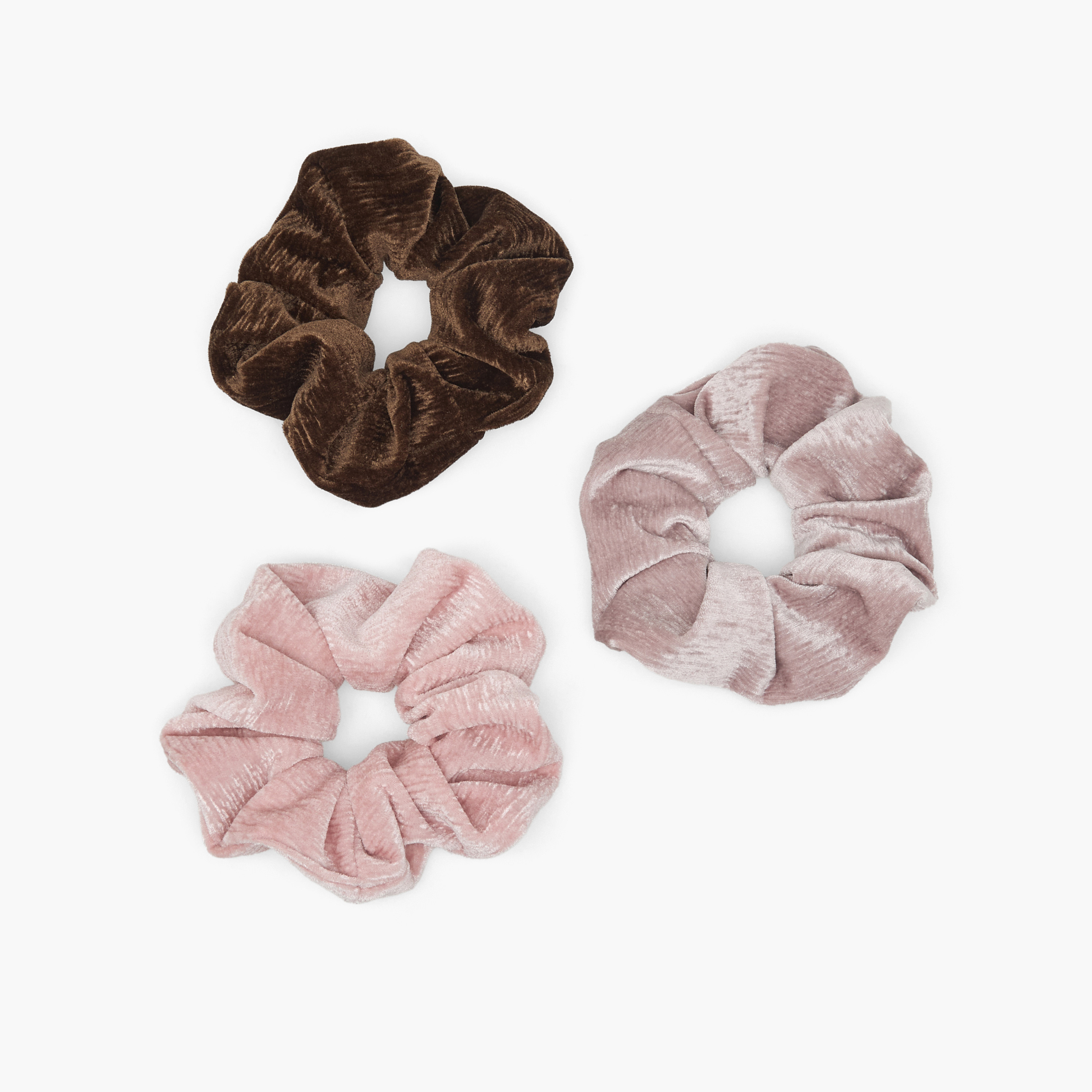 Pack of 3 Velvet Hair Scrunchie-women-hairaccessories-scrunchies-image-3