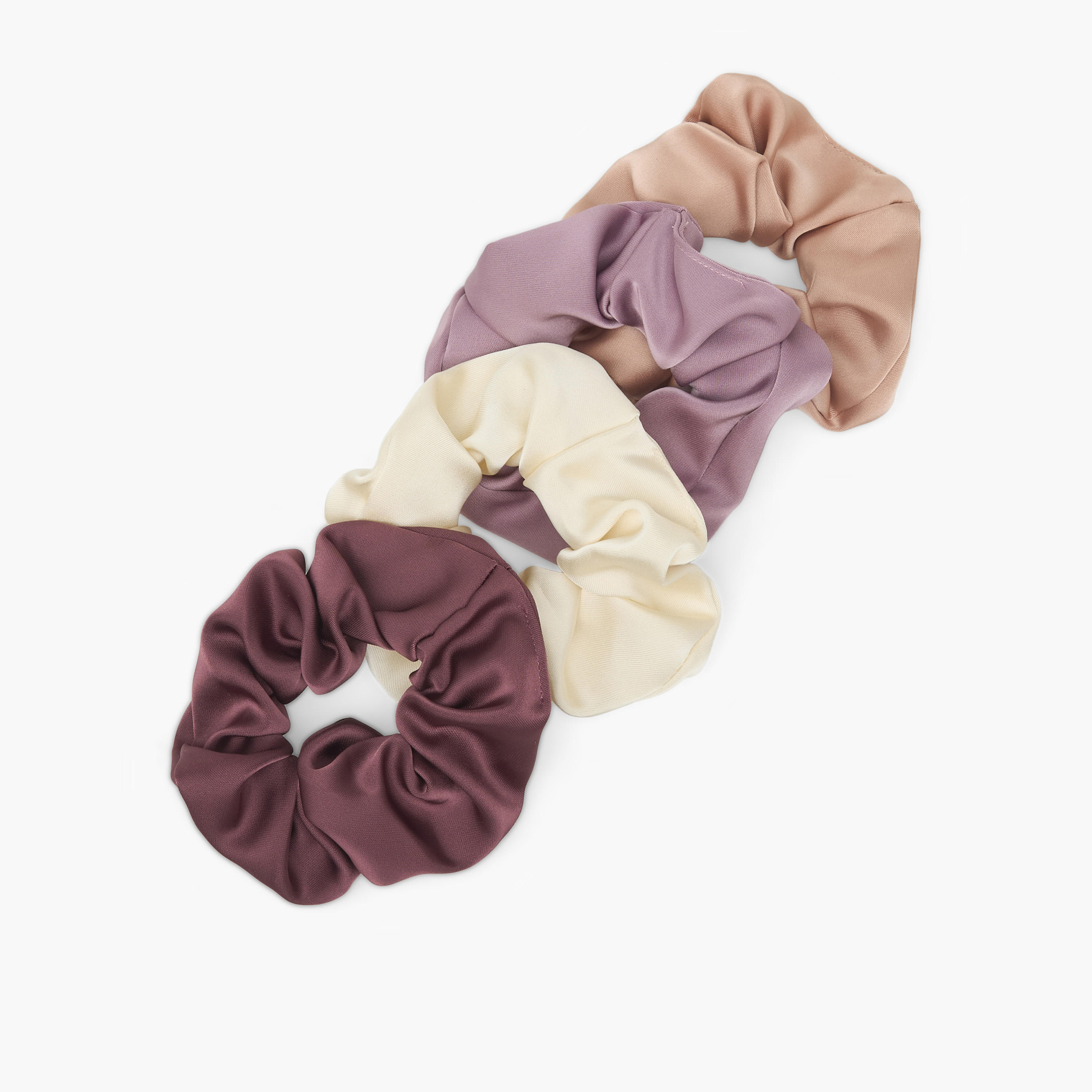 Pack of 4 Satin Hair Scrunchie-women-hairaccessories-scrunchies-image-3
