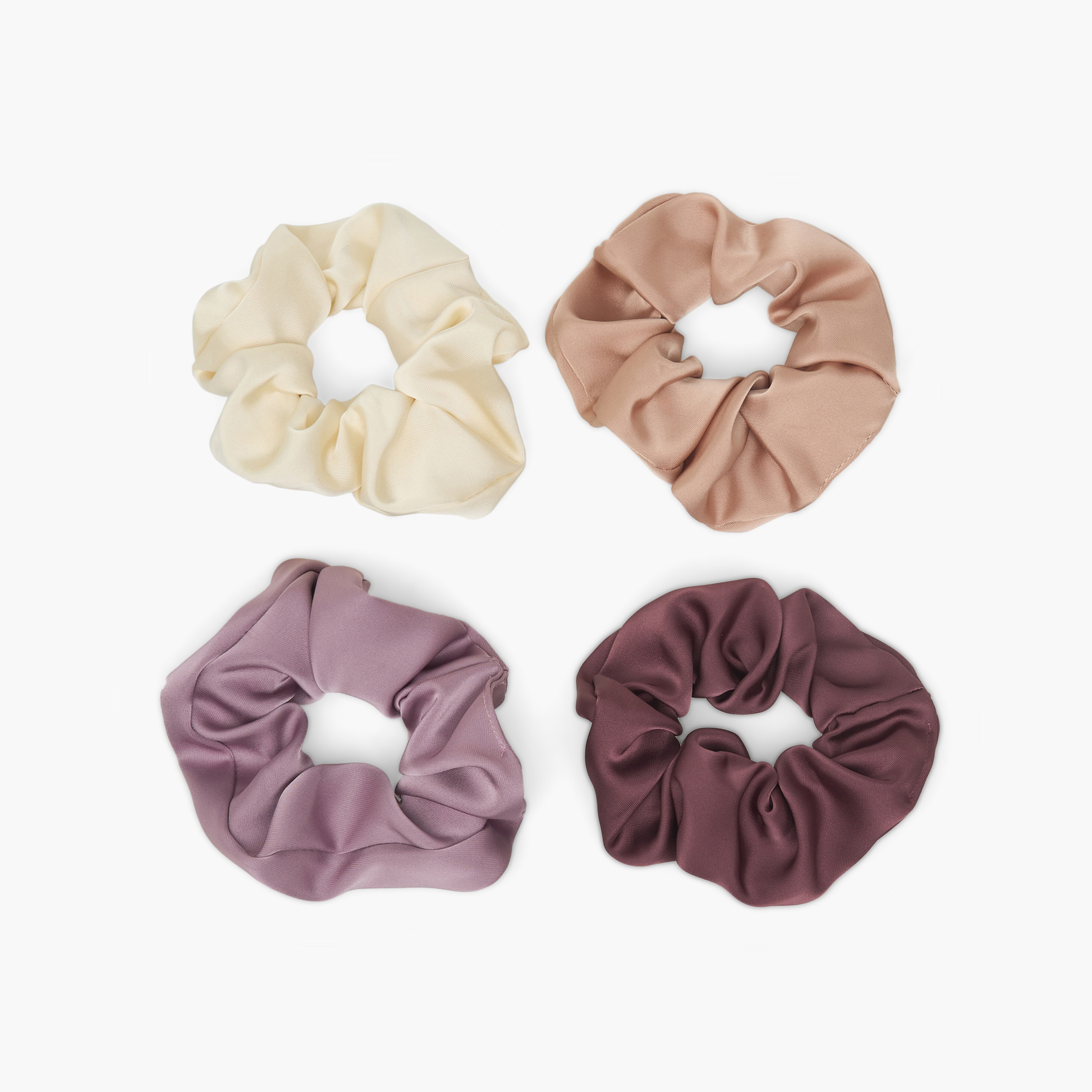 Pack of 4 Satin Hair Scrunchie-women-hairaccessories-scrunchies-image-4