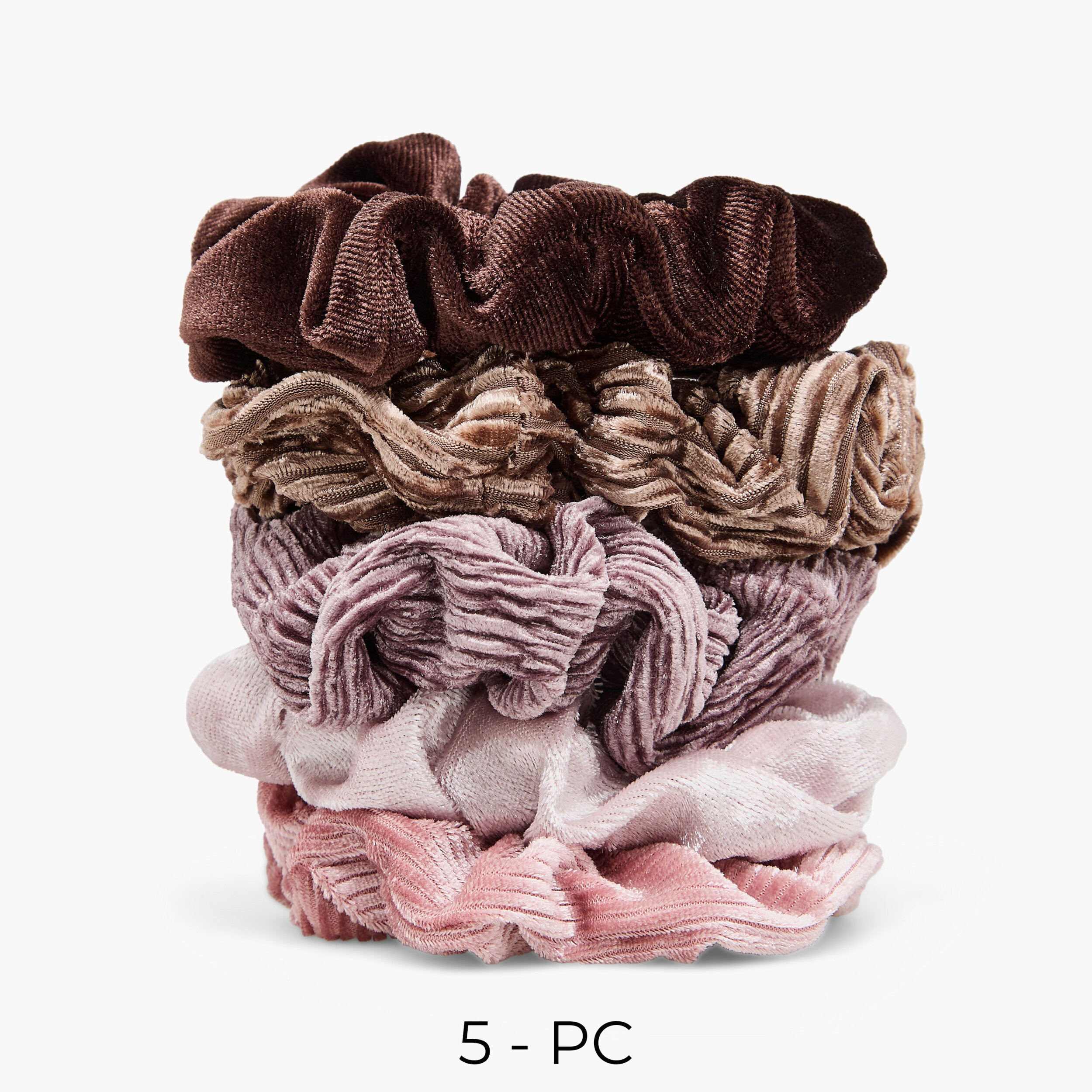 Pack of 5 Velvet Scruchie-women-hairaccessories-scrunchies-image-1
